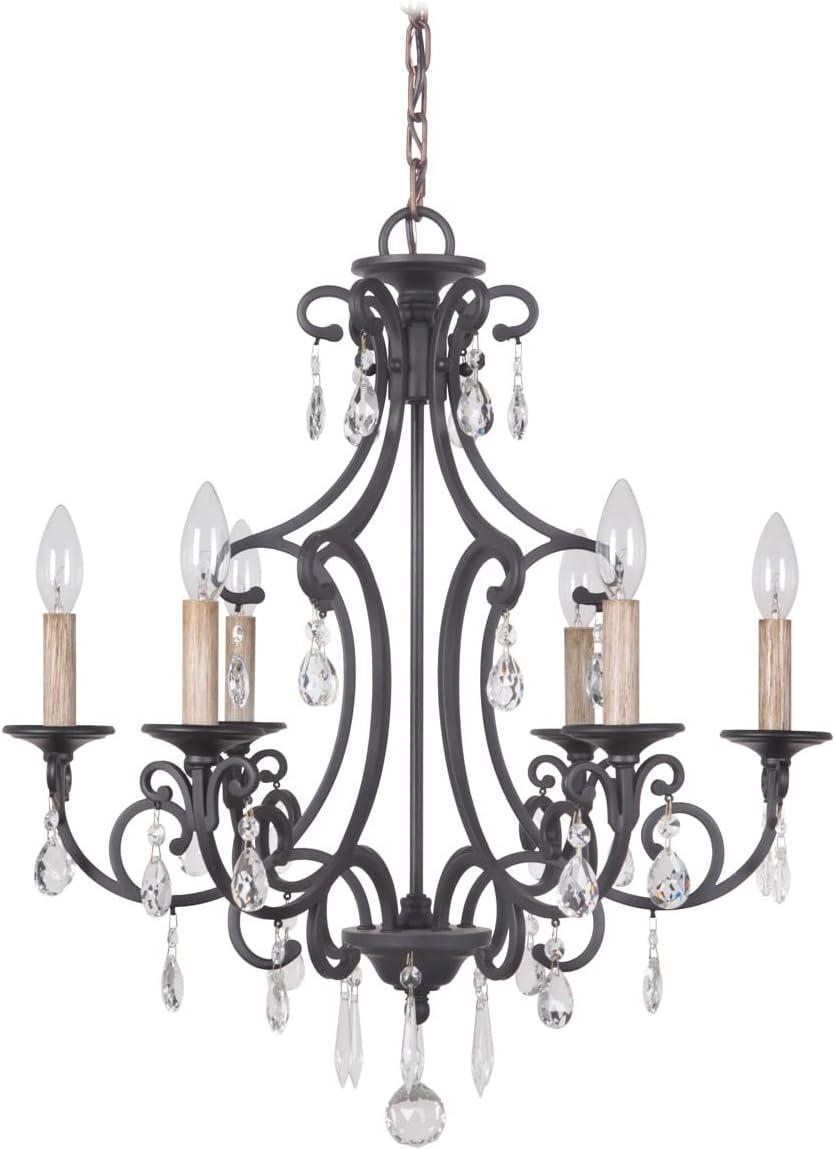 38926-MBK-Craftmade Lighting-Bentley - Six Light Chandelier     -Traditional Installation