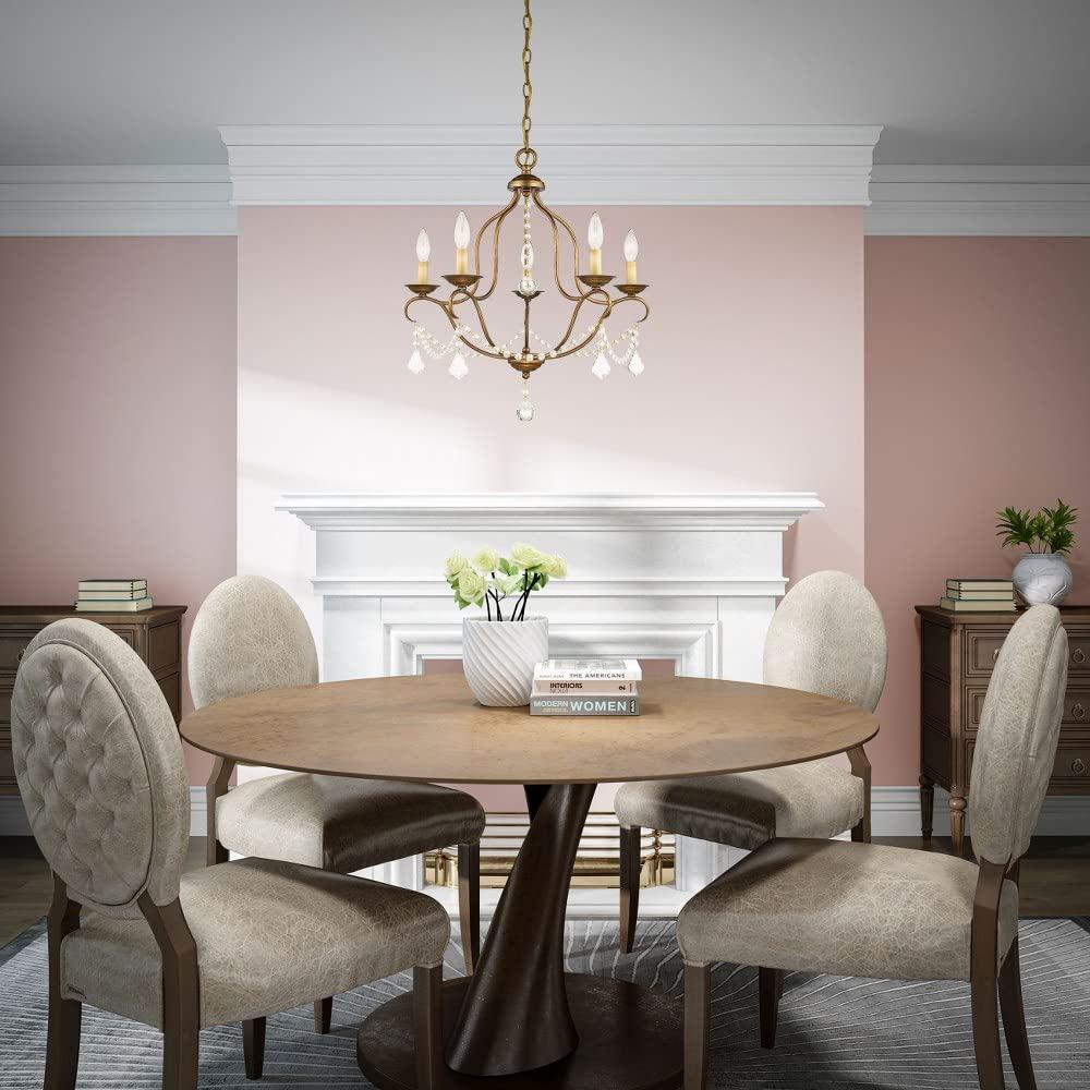 Livex Lighting Chesterfield 5 - Light Chandelier in  Antique Gold Leaf