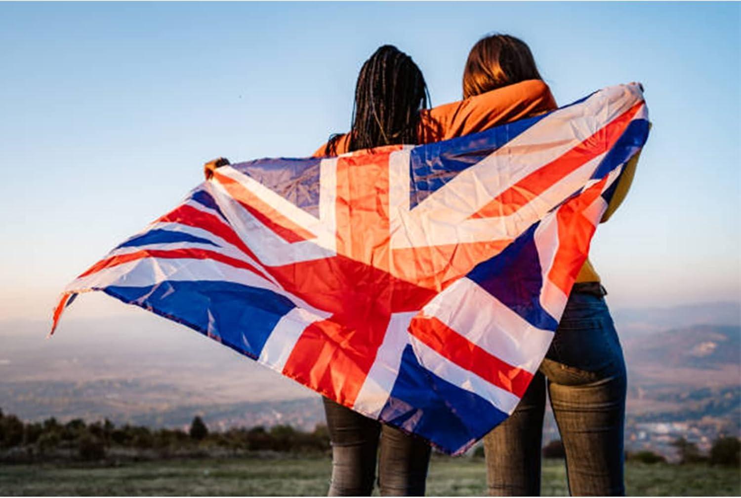 Patriotic UK Flag 3x5 Ft Polyester with Brass Grommets