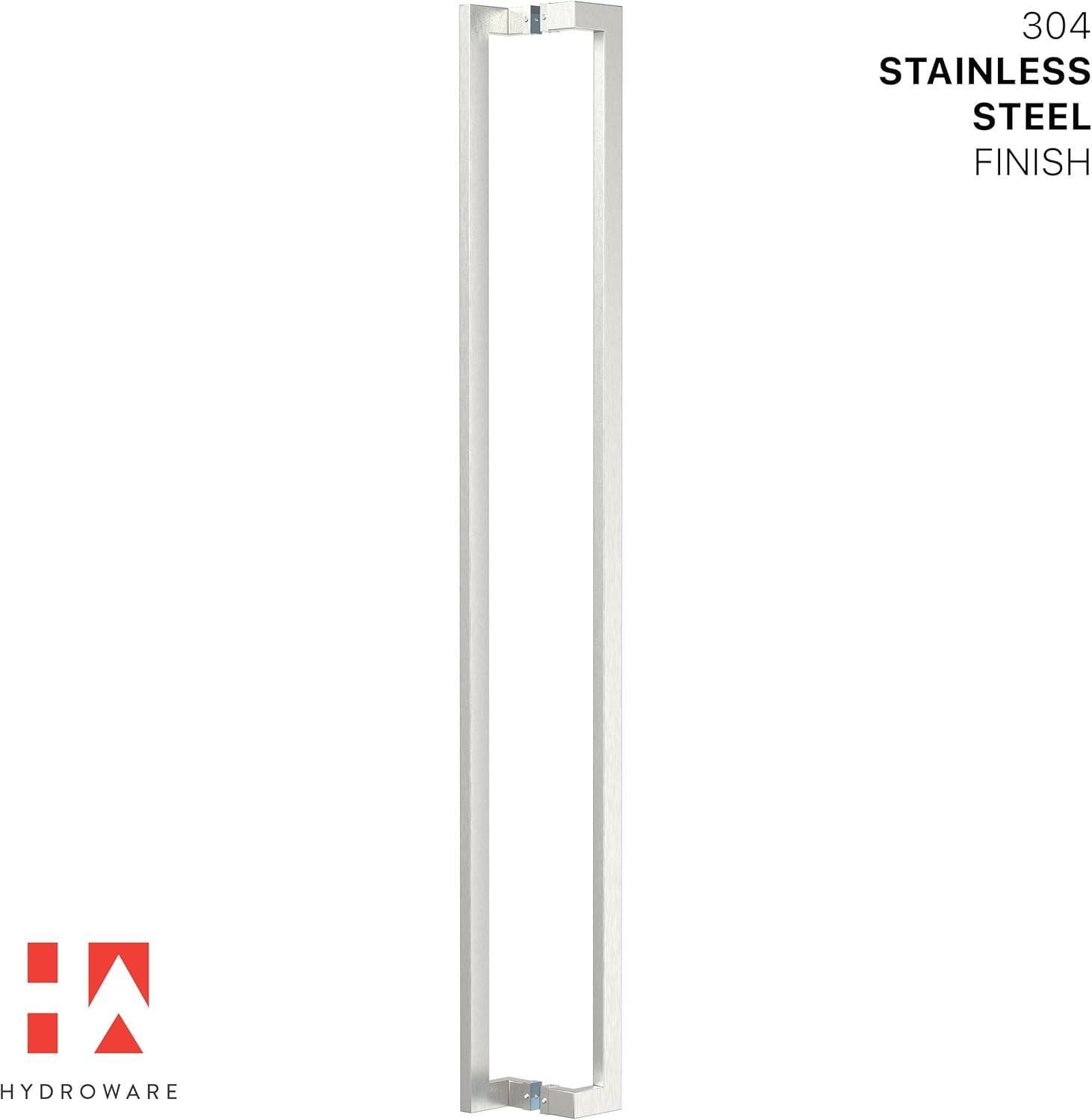 Satin Push/Pull Door Handle - Modern Contemporary Long Stainless Steel Push Pull Door Handle for Home Entrance Glass Shower Wooden Barn & Office Store Shop Doors