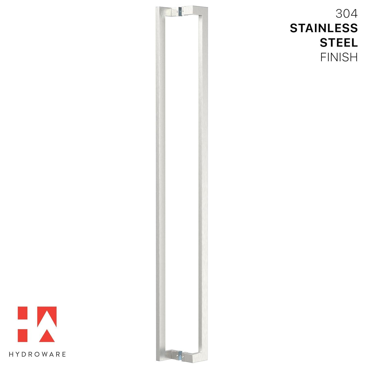 Satin Push/Pull Door Handle - Modern Contemporary Long Stainless Steel Push Pull Door Handle for Home Entrance Glass Shower Wooden Barn & Office Store Shop Doors