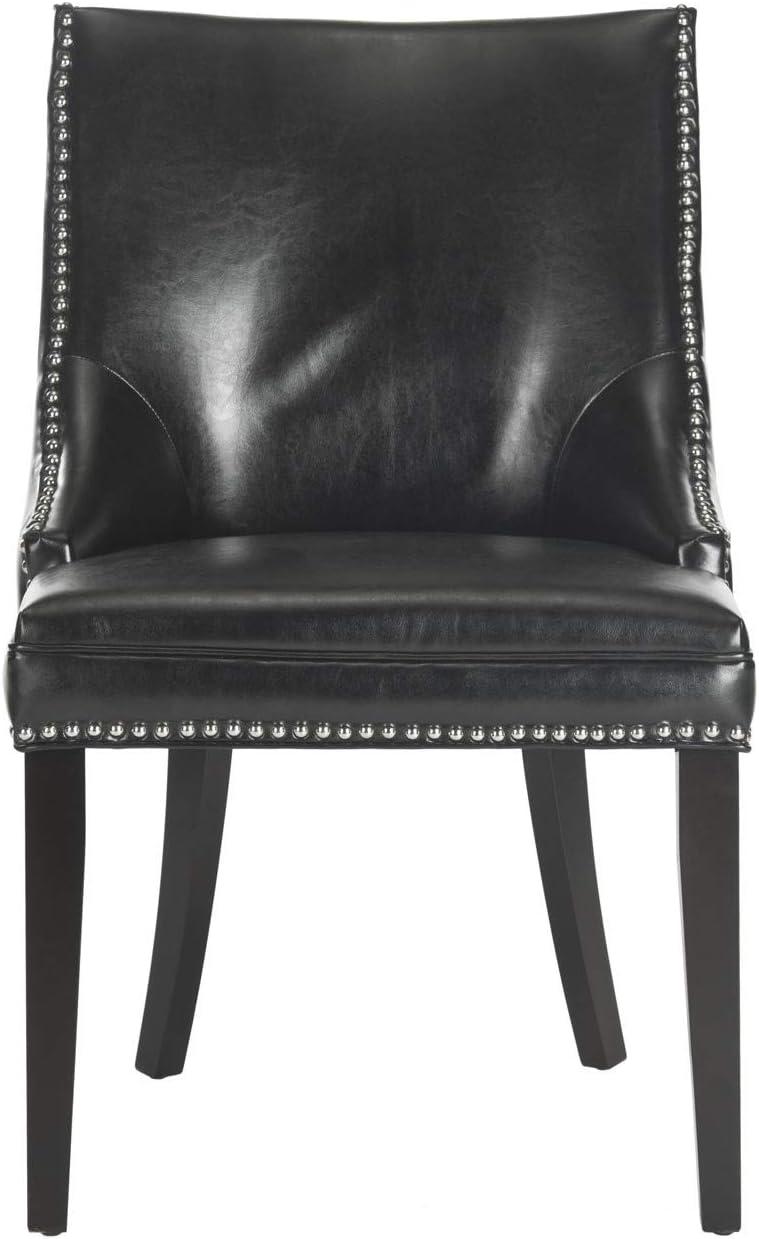 Afton 20"H Side Chair with Nail Heads (Set of 2) - Flat Cream - Safavieh