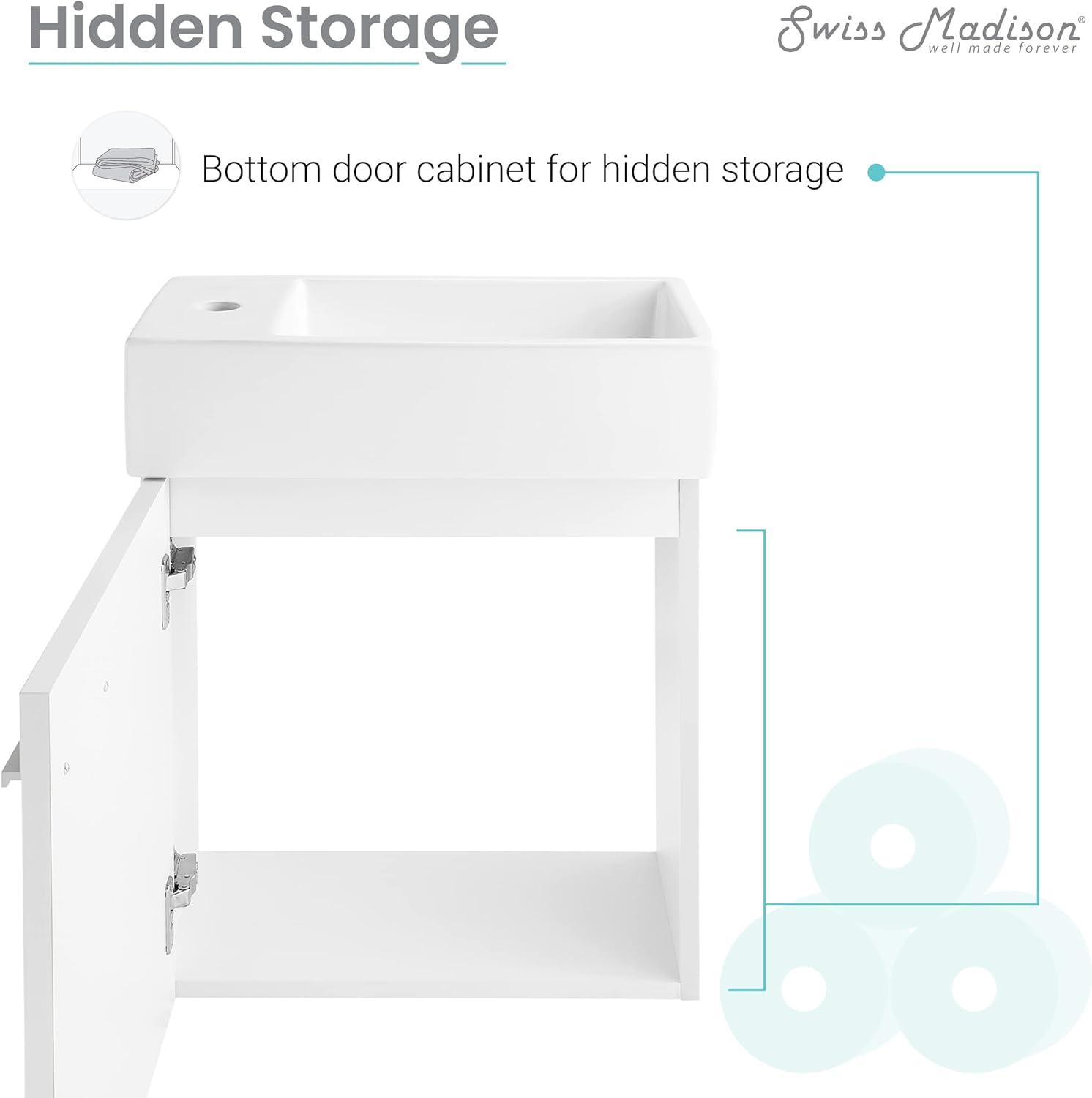 Colmer 18" Wall-Mounted Bathroom Vanity