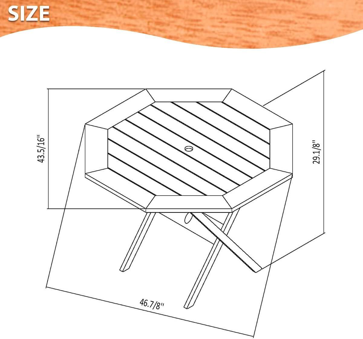 Amazonia Milano Eucalyptus Octogonal 5-Piece Patio Dining Set, Seating Capacity: 4