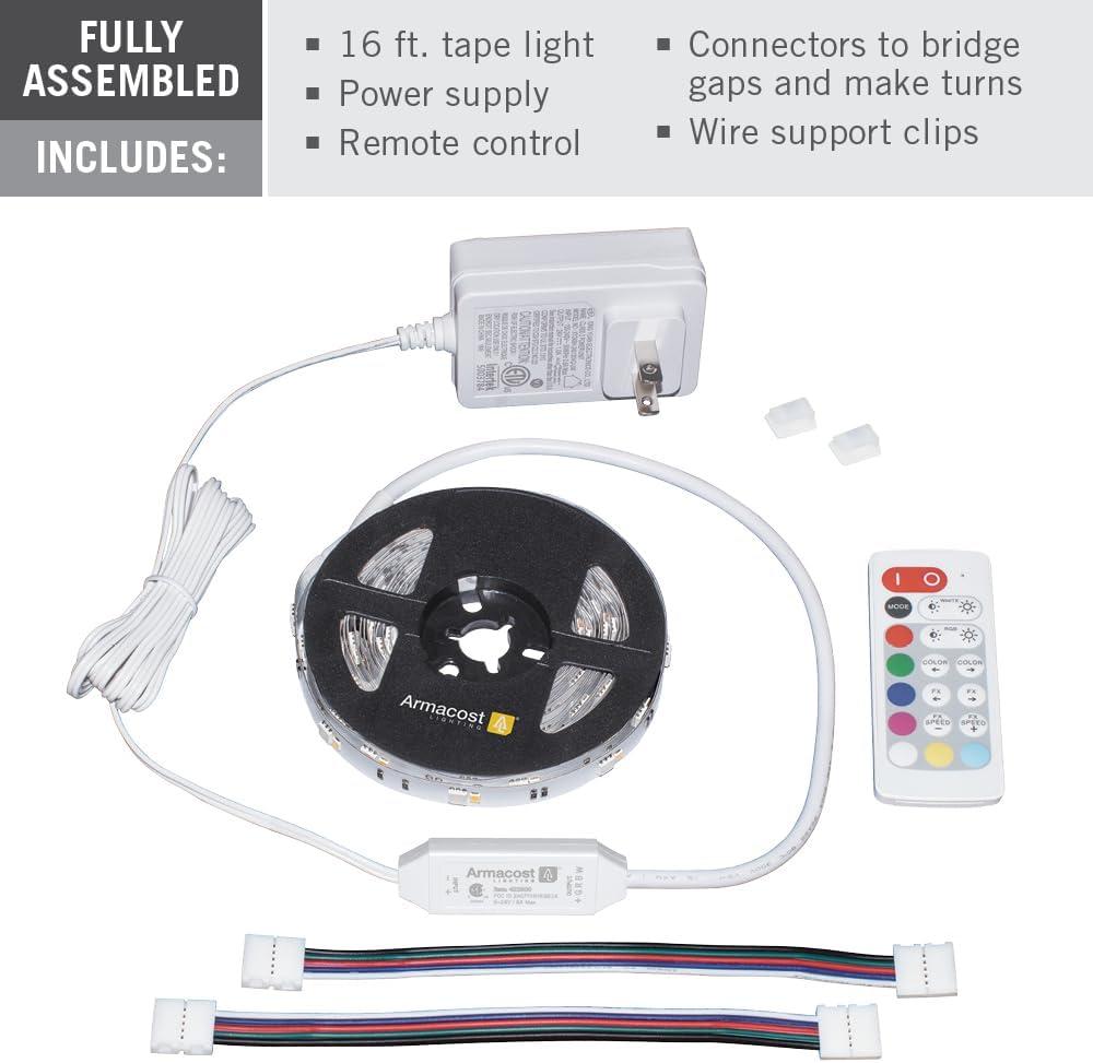 RibbonFlex Home 24V RGB+W Multicolor Smart LED Strip Light Kit