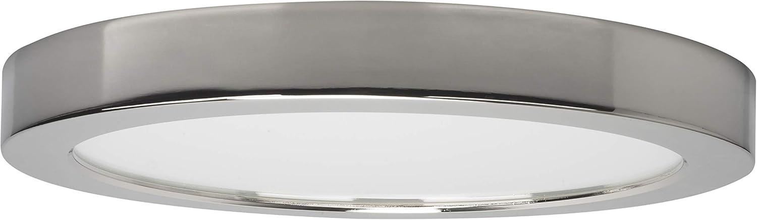 Polished Chrome 9-Inch Round LED Flush Mount Light