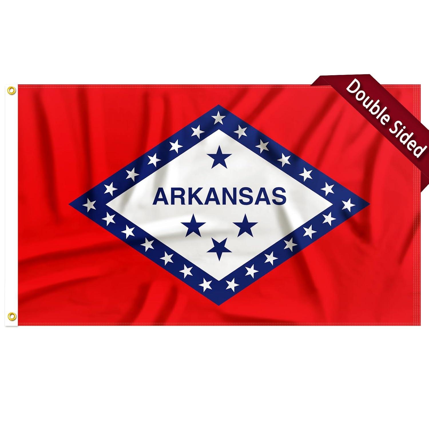 Louisiana State Flag 3x5 Double Sided Outdoor State Flags Heavy Duty 3 Ply with Durable Canvas Header and Brass Grommets Vivid Colors