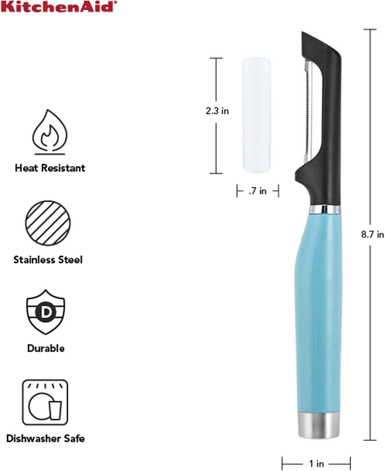 Aqua Sky Stainless Steel Ergonomic Euro Peeler