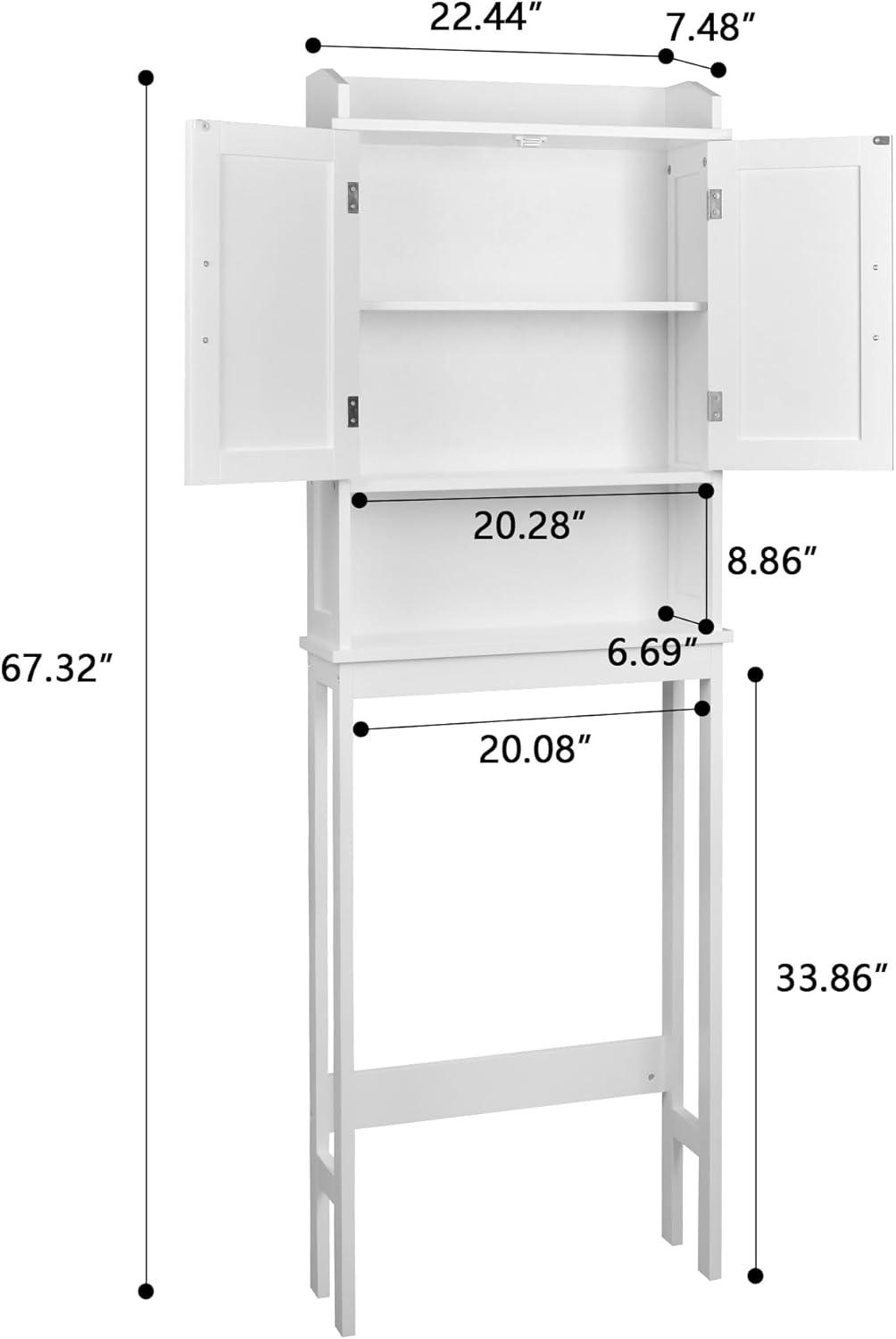 DeerValley Bathroom Freestanding Over the Toilet Storage Cabinet, White & Reviews | Wayfair