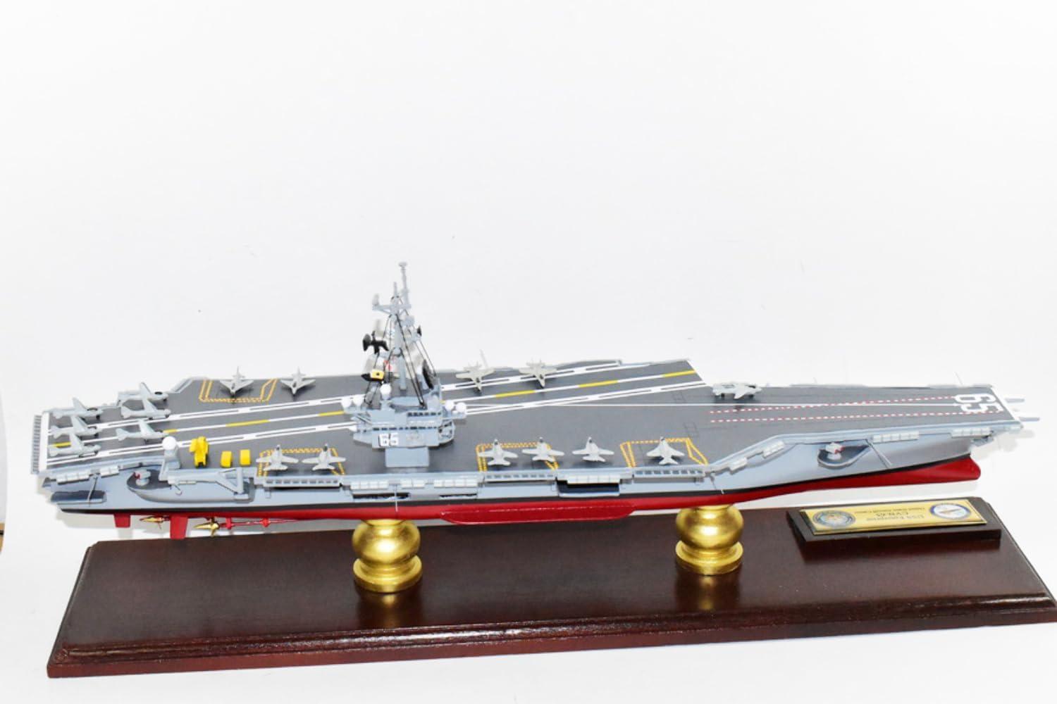 USS Enterprise (CVN-65) Aircraft Carrier Model - 24 inch,Navy,Scale Model,Mahogany,Enterprise Class