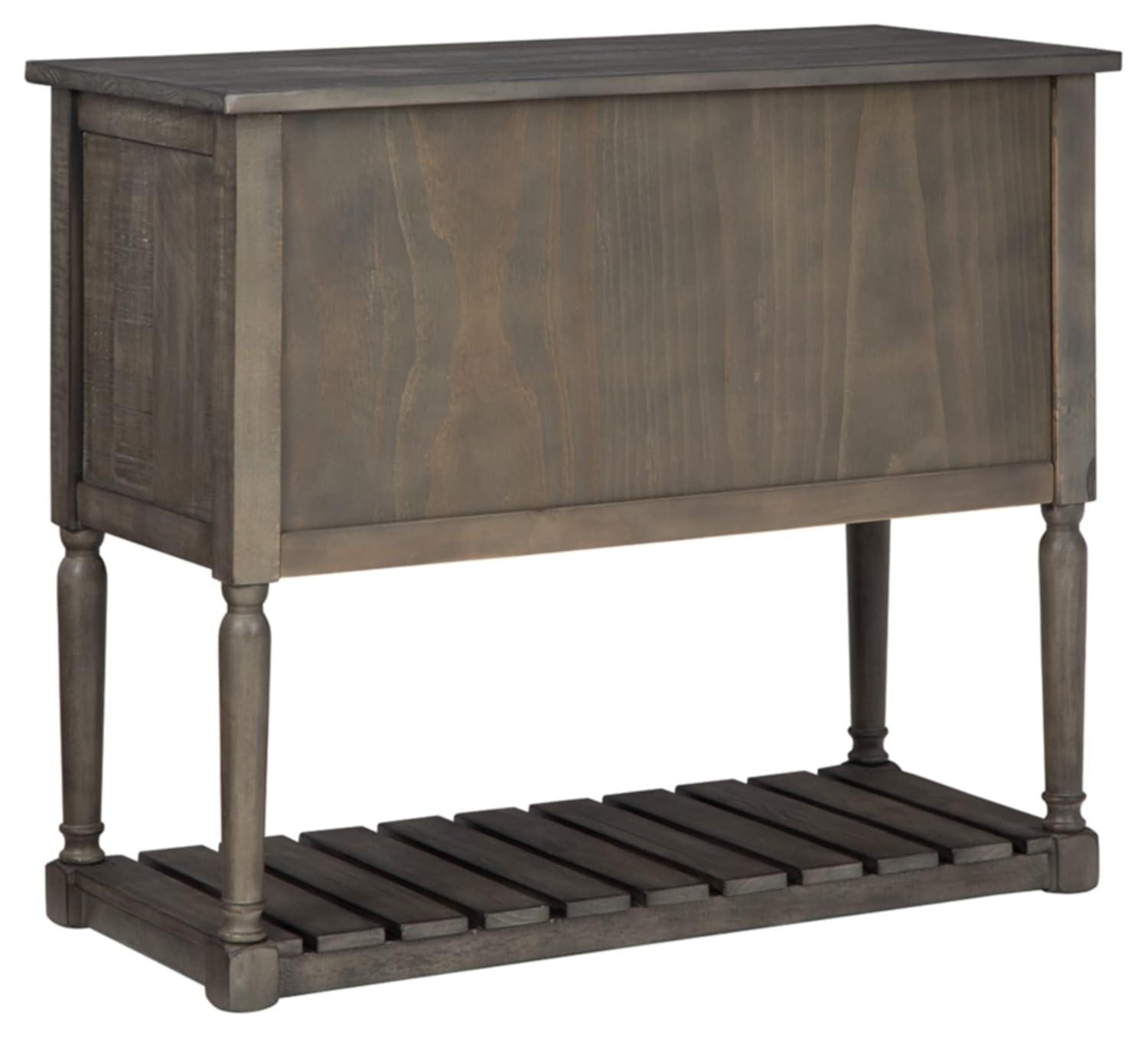 Signature Design by Ashley Casual Lennick Accent Cabinet  Antique Gray