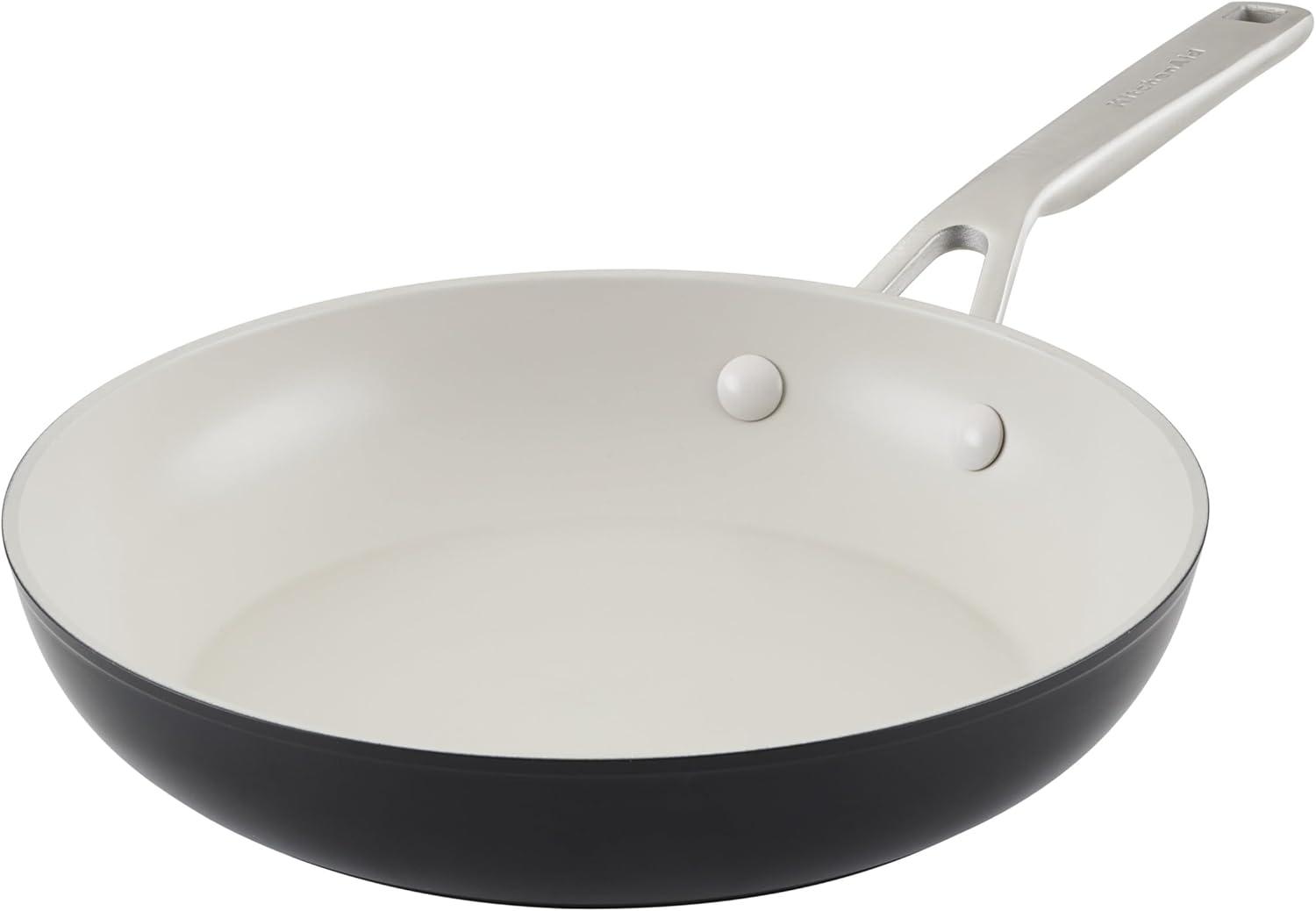 KitchenAid Hard Anodized Ceramic Nonstick 10 Inch Frying Pan, Matte Black