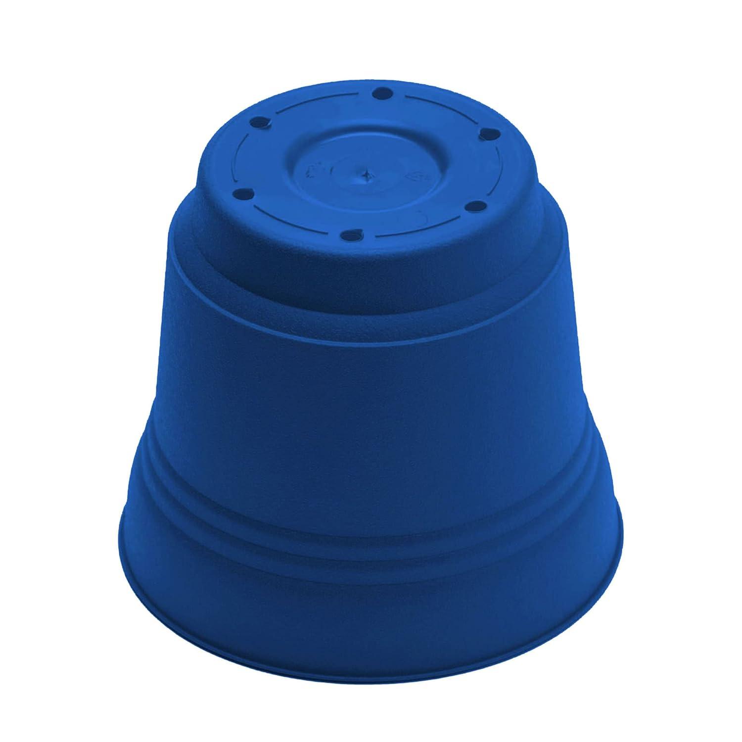 Bloem Saturn 12 in. D Plastic Planter Blue