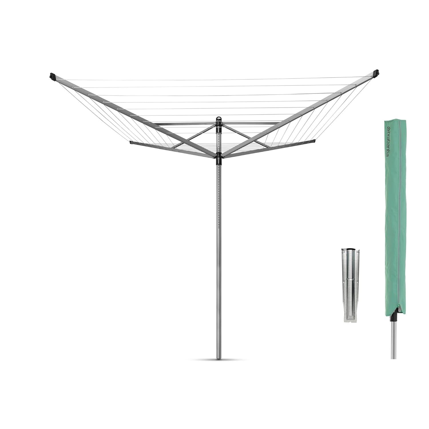 Brabantia Brabantia Lift-O-Matic Outdoor Clothesline (164 Feet), with Metal Ground Spike and Protective Cover