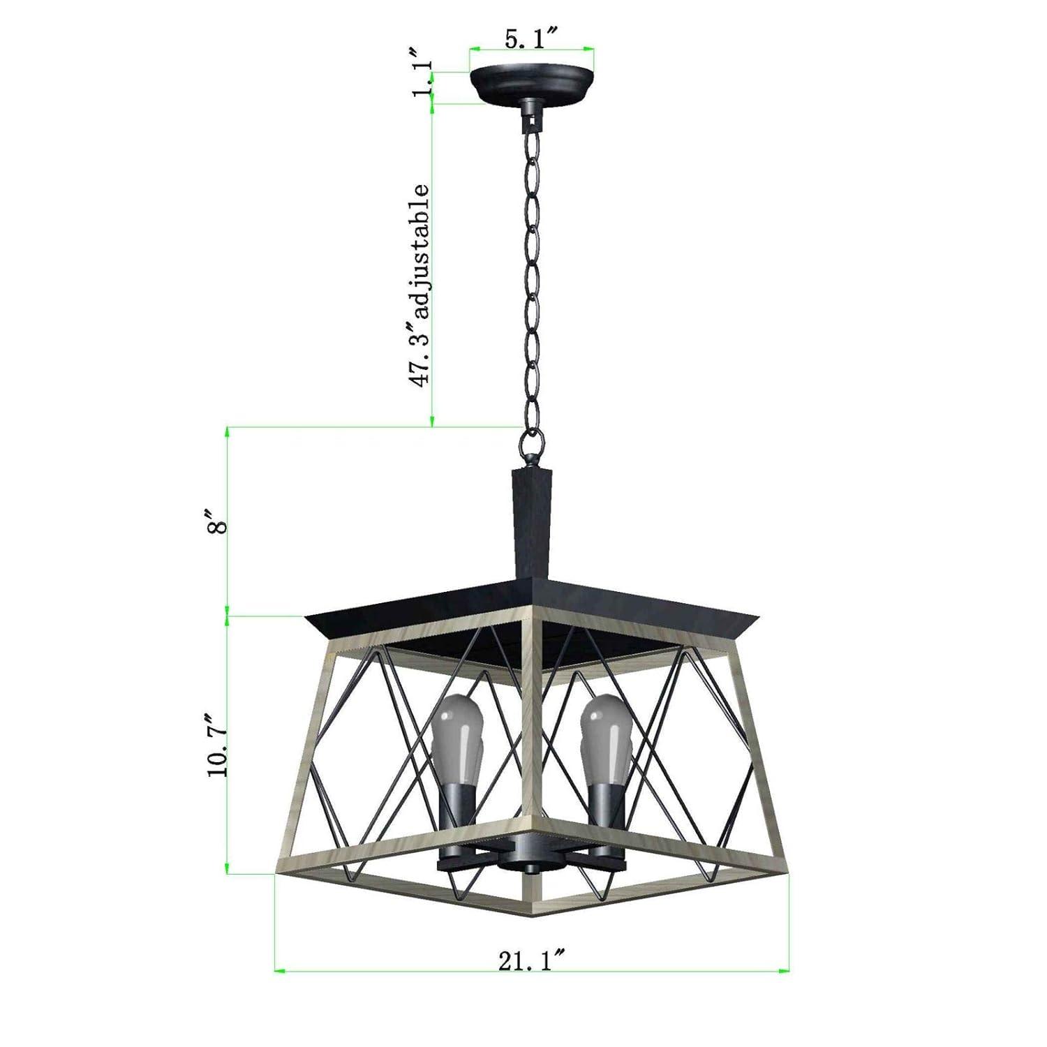 Q&S Modern LED Chandelier Globe 5-Lights Cluster Pendant Light