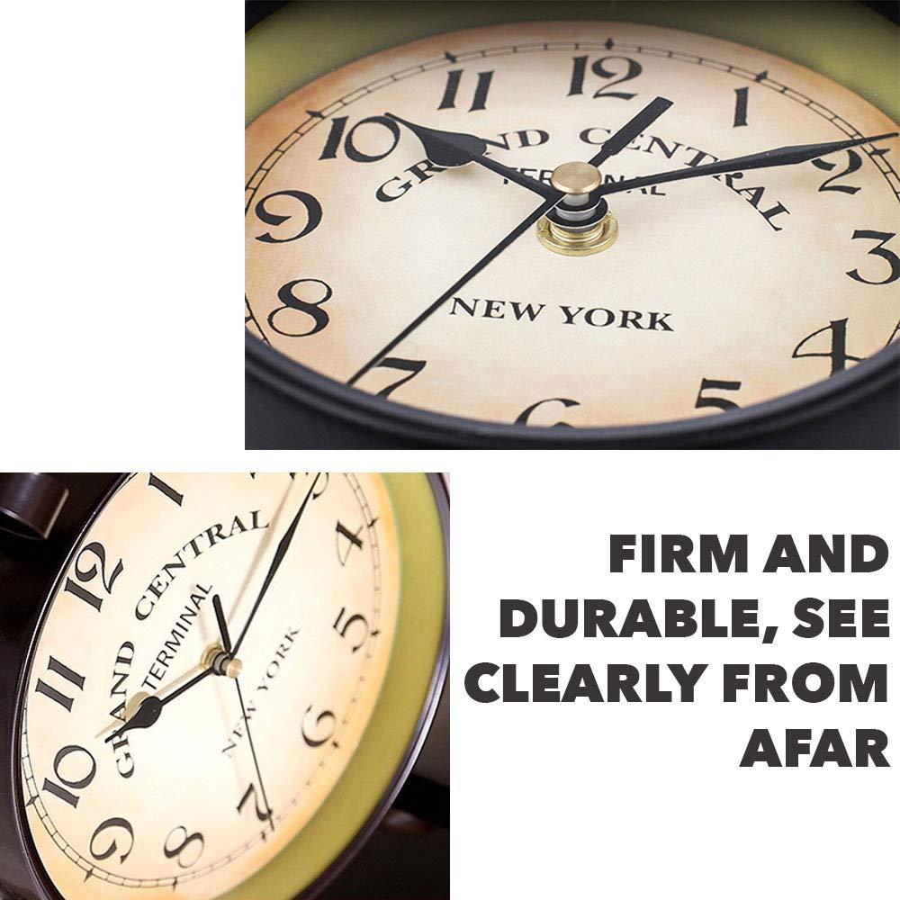 Killer's Instinct Outdoors Vintage Double Sided Vintage Industrial Wall Clock for Outdoor Decorative Wall Art Antique Decor Office Clocks Silent Kitchen Watches Steampunk