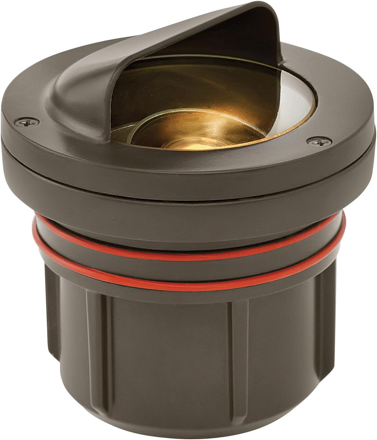Bronze Low Voltage LED Shielded Well Light with Clear Lens