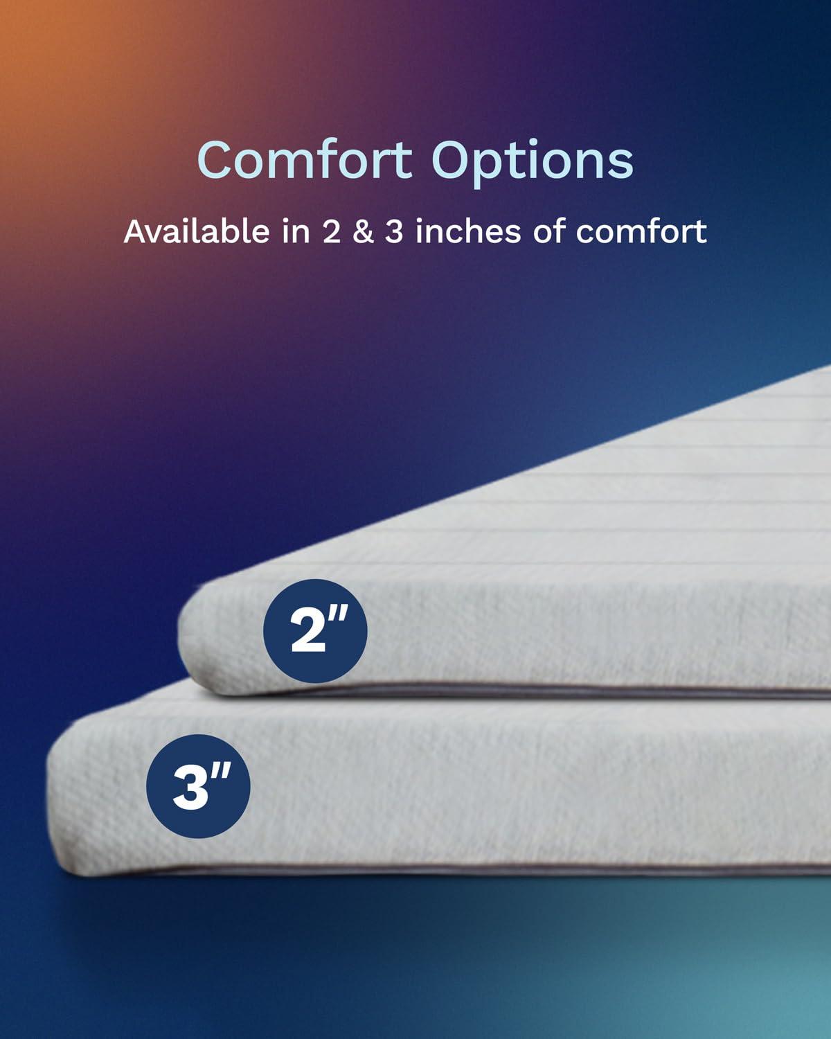 Mattress Topper - 2 Inch - CertiPUR-US Certified Memory Foam - Dusk by Viscosoft  Twin