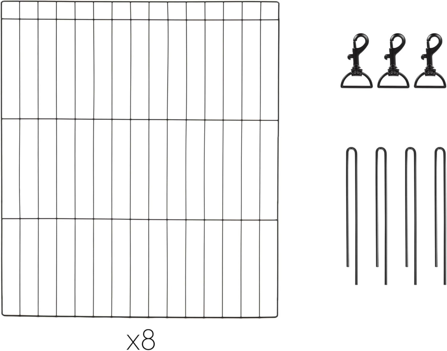 IRIS USA 30" Exercise 8 Panel Wire Metal Pet Playpen for Dog