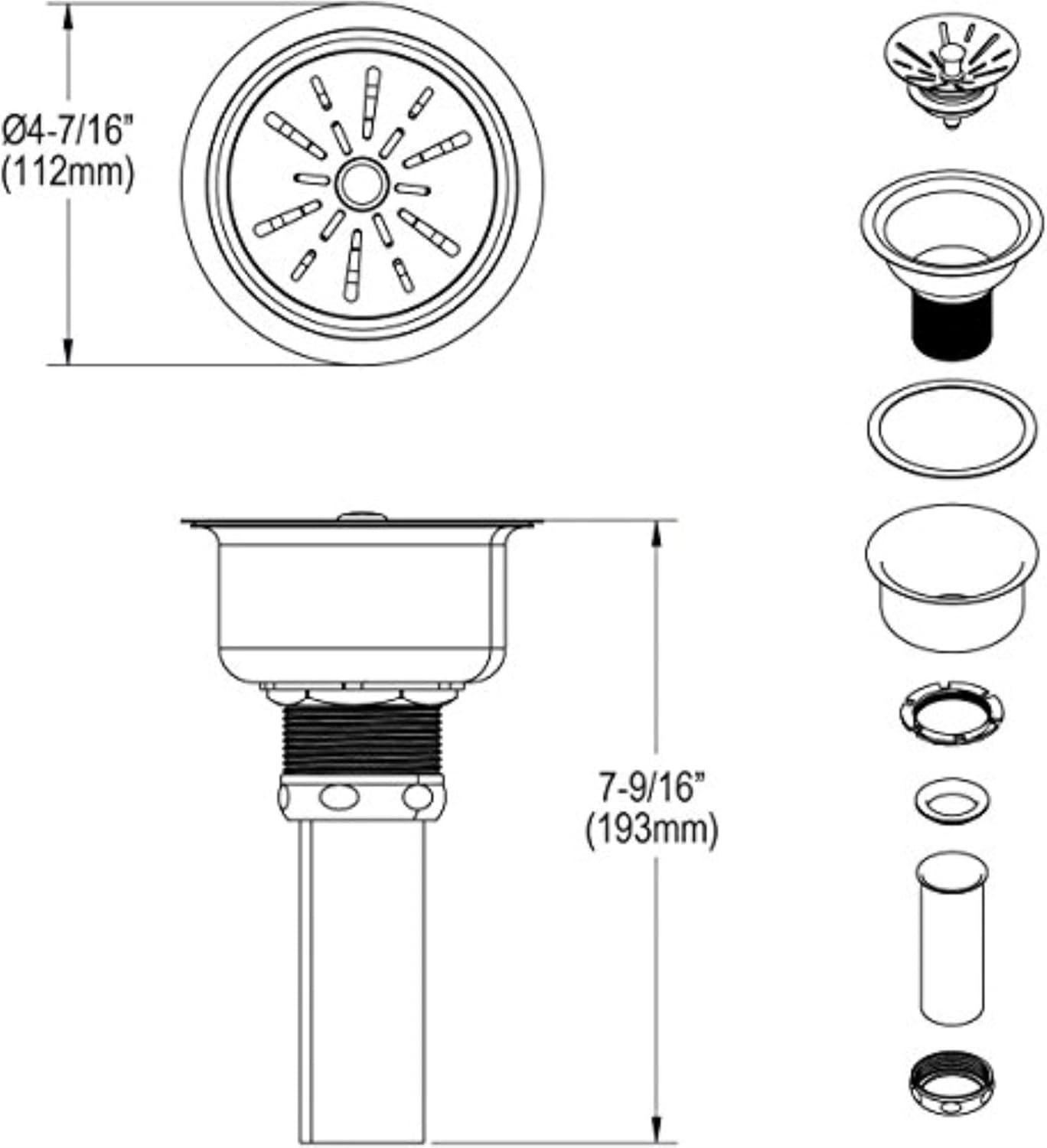 3.5" Basket Strainer