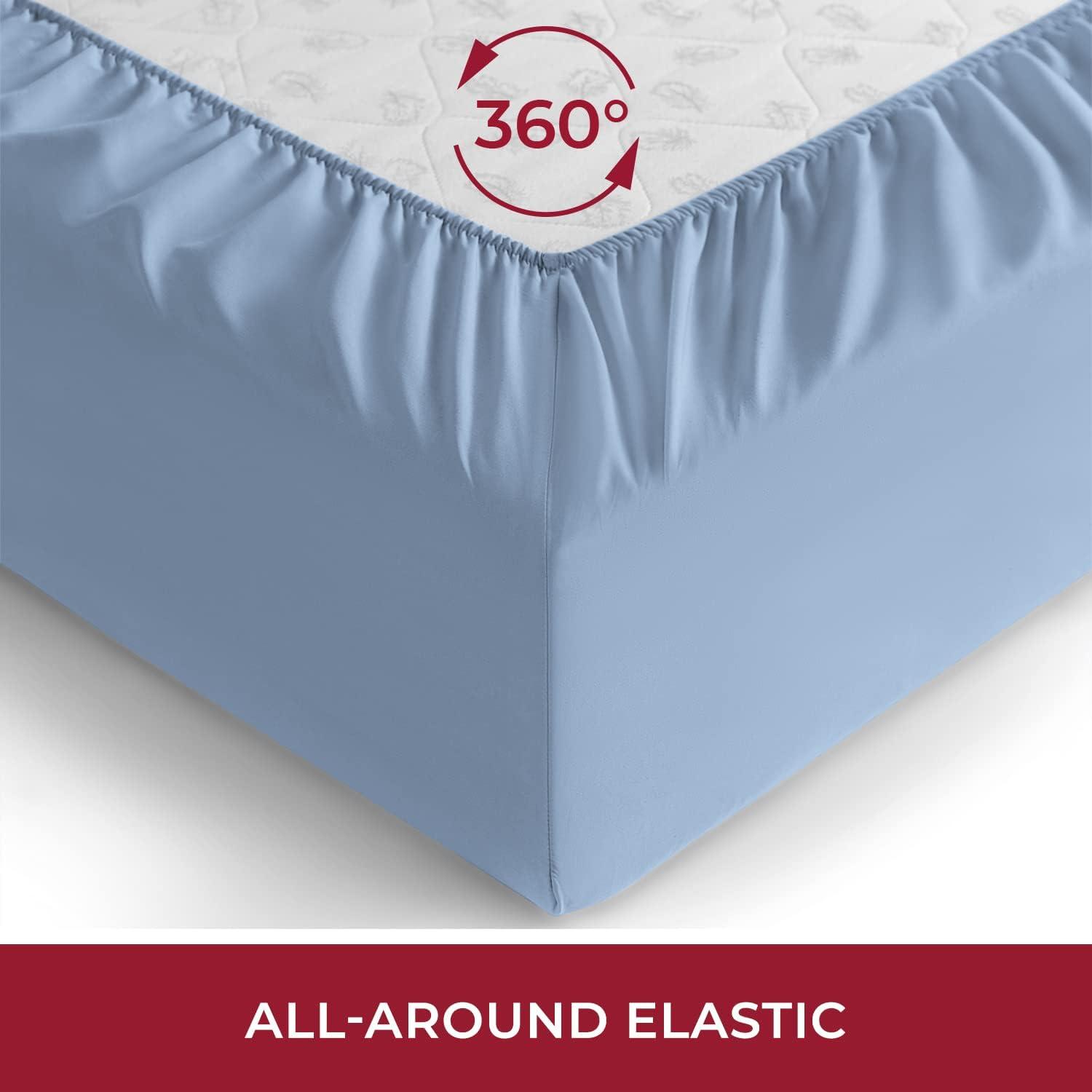 Microfiber Fitted Sheet Up to 16" Deep Pocket - Mellanni