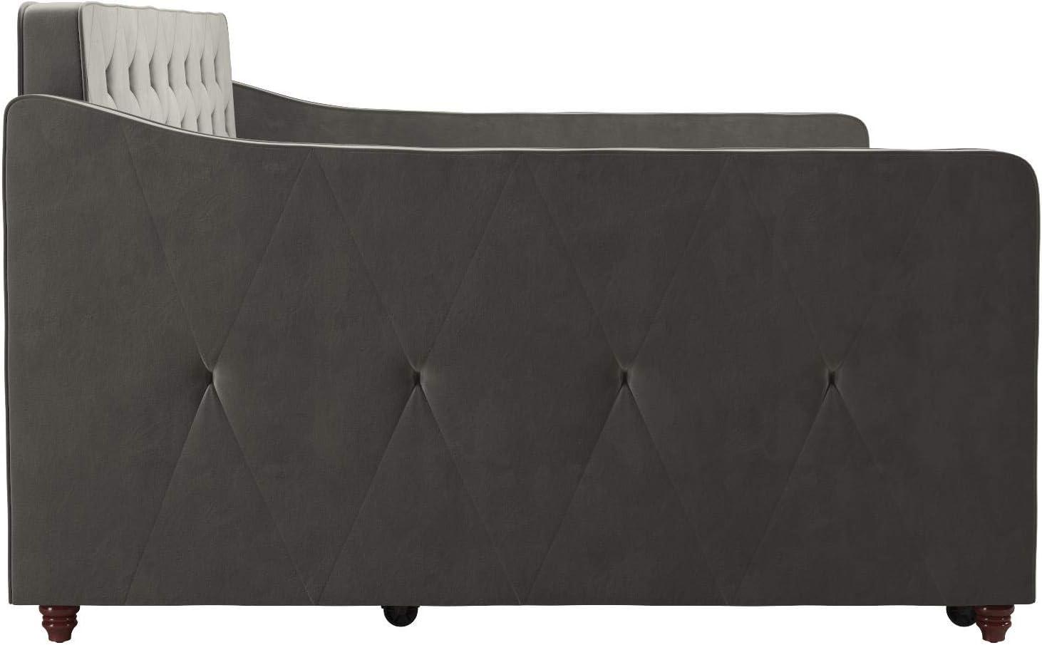 Vintage Upholstered Daybed with Trundle