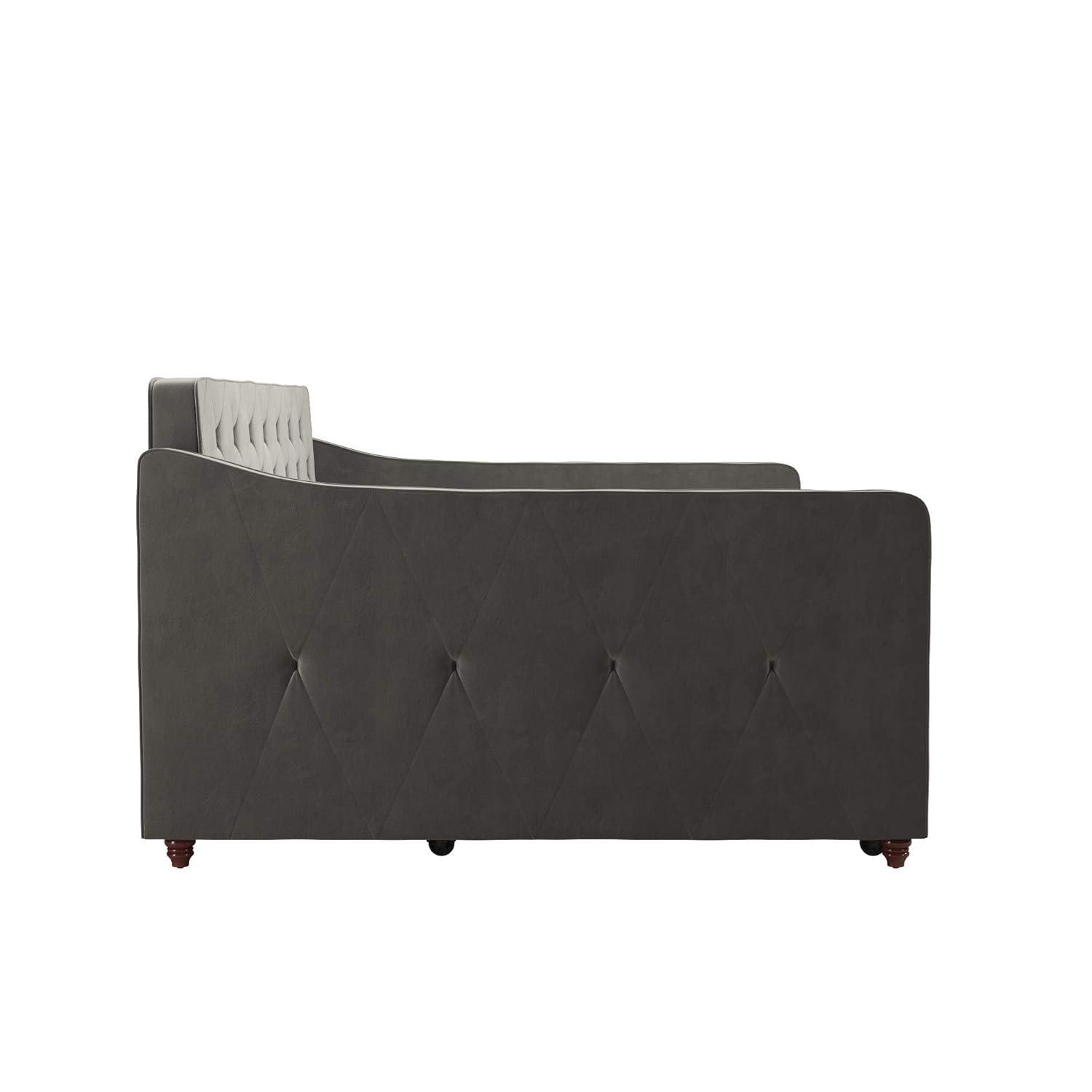 Vintage Upholstered Daybed with Trundle