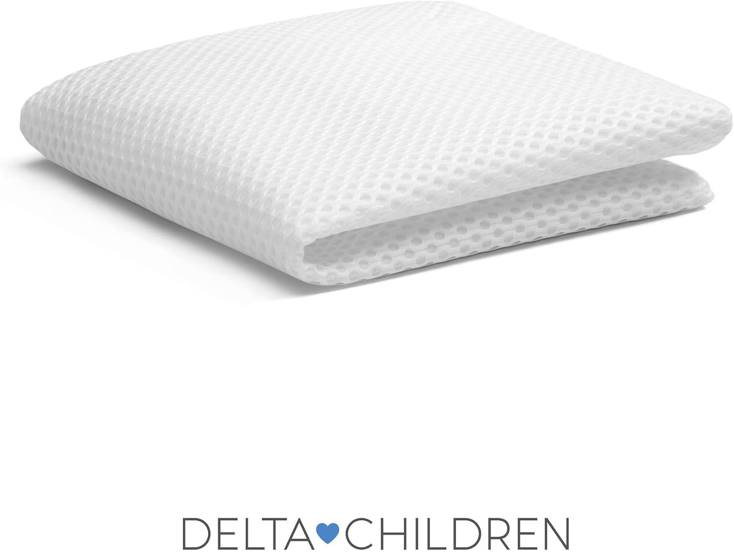 Delta Children Delta Children Breathable Crib Mattress Pad Cover - 100% Breathable Mattress Pad Cover For Cribs - Elastic Edges For Secure, Universal Fit - Machine Washable - 1 Pack