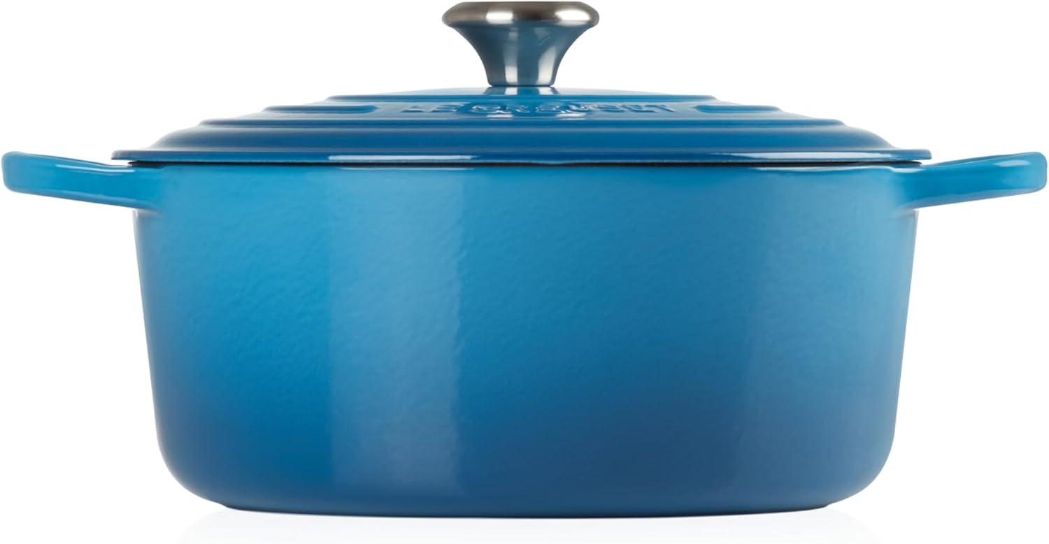 Marseille Blue Enameled Cast Iron 7.25 qt Dutch Oven