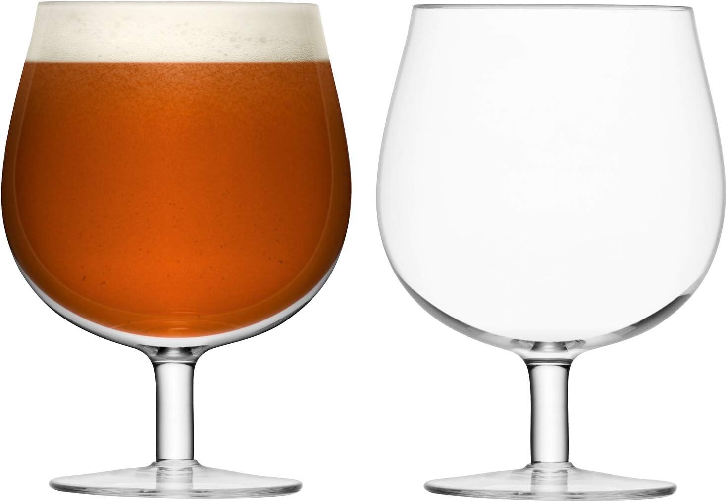 Artisanal Clear Craft Beer Glass 19 oz - Mouth Blown