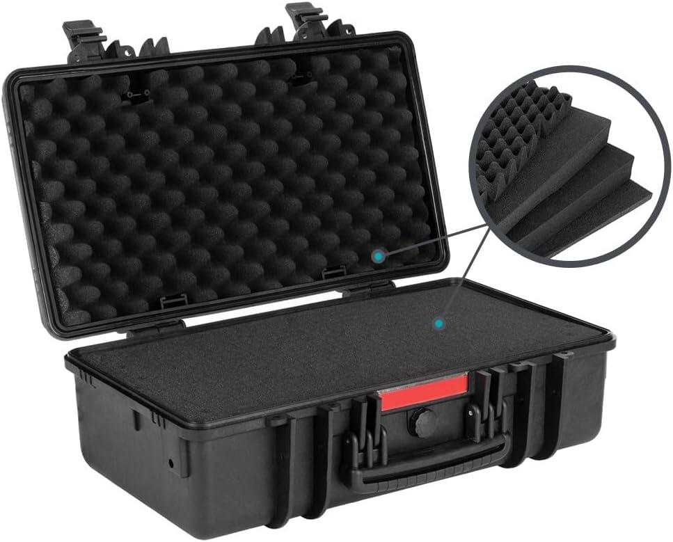 Monoprice Weatherproof Hard Case - 22in x 14in x 8in With Customizable Foam, IP67, Shockproof, Customizable Name Plate