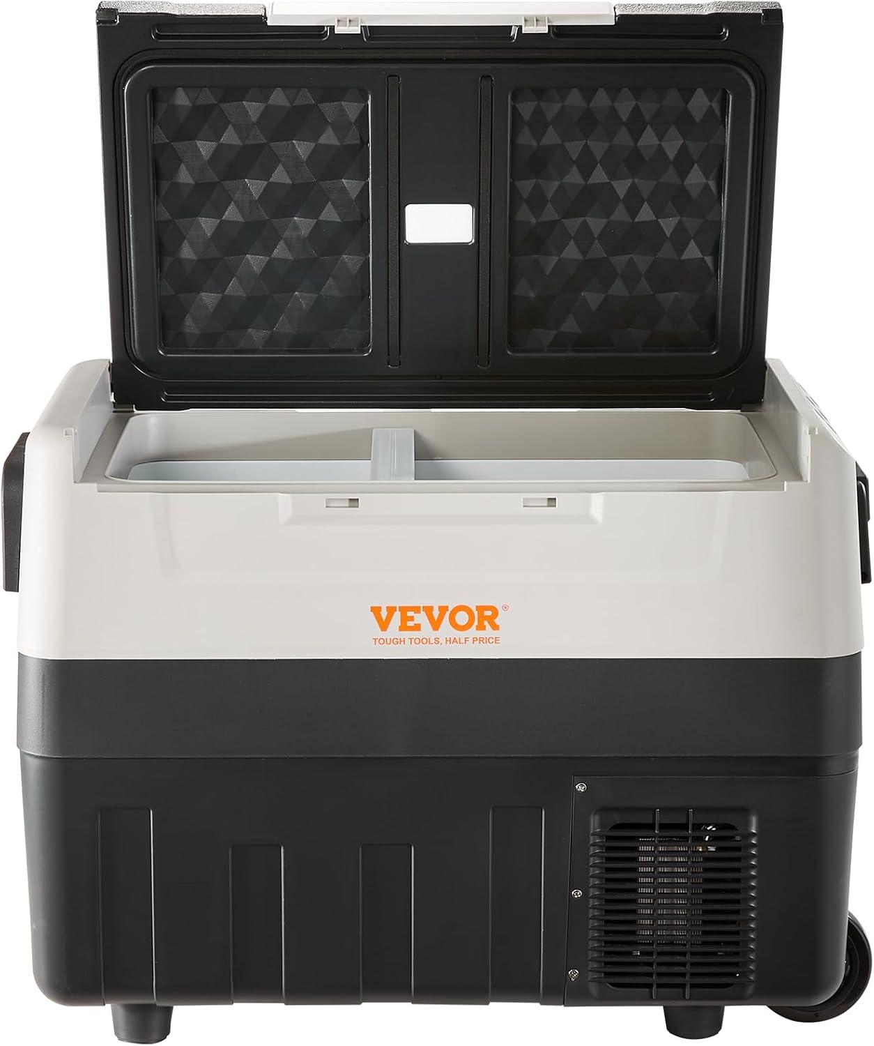 VEVOR 37QT Black Dual Zone Portable Electric Cooler