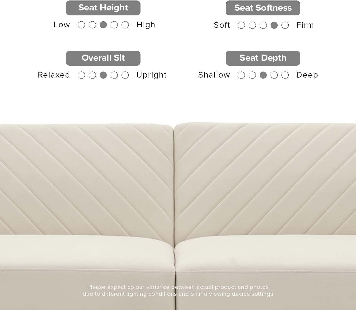 Mopio Chloe Futon Sofa Bed, Limited Edition Snow Velvet Sleeper Sofa with Tapered Legs. 77.5"
