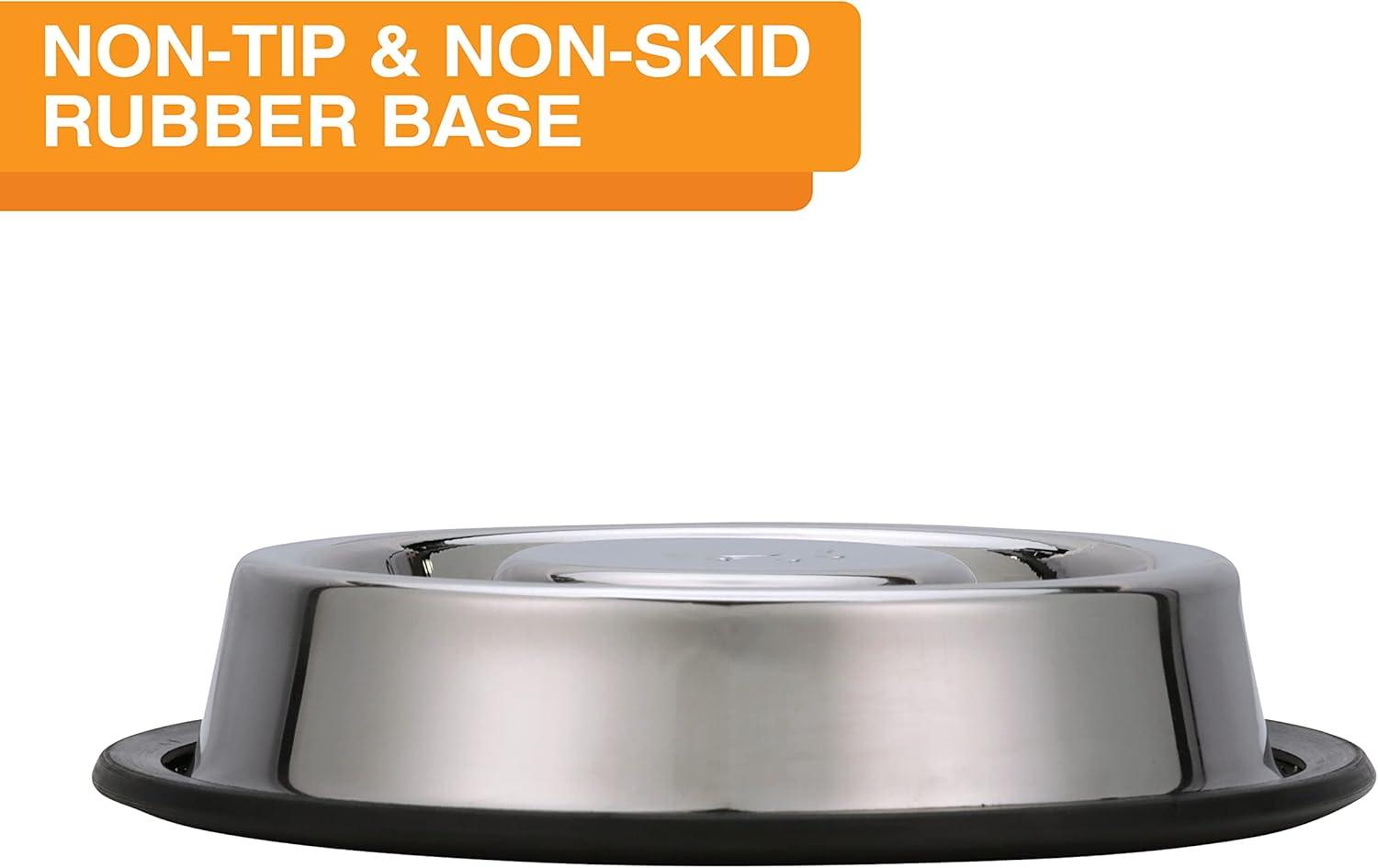 Neater Pets Stainless Steel Non-Tip Slow Feed Bowl - Improves Digestion, Stops Obesity, and Slows Down Eating, 3/4 Cup