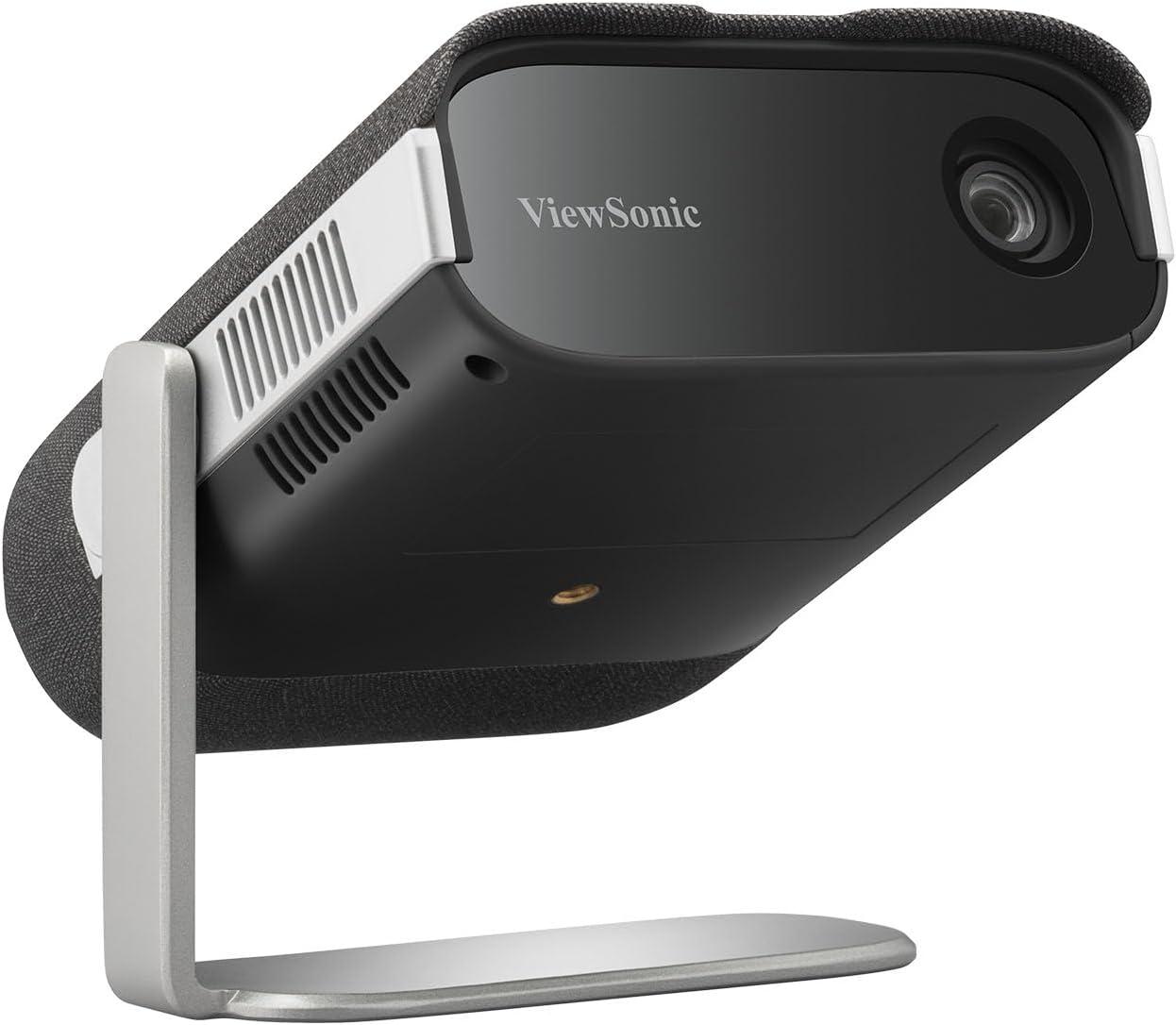 ViewSonic M1X Portable LED Projector with Smart Stand, Harman Kardon Speakers, Built-In Battery, H/V Keystone, 4 Corner Adjustment, Bluetooth, Wi-Fi,