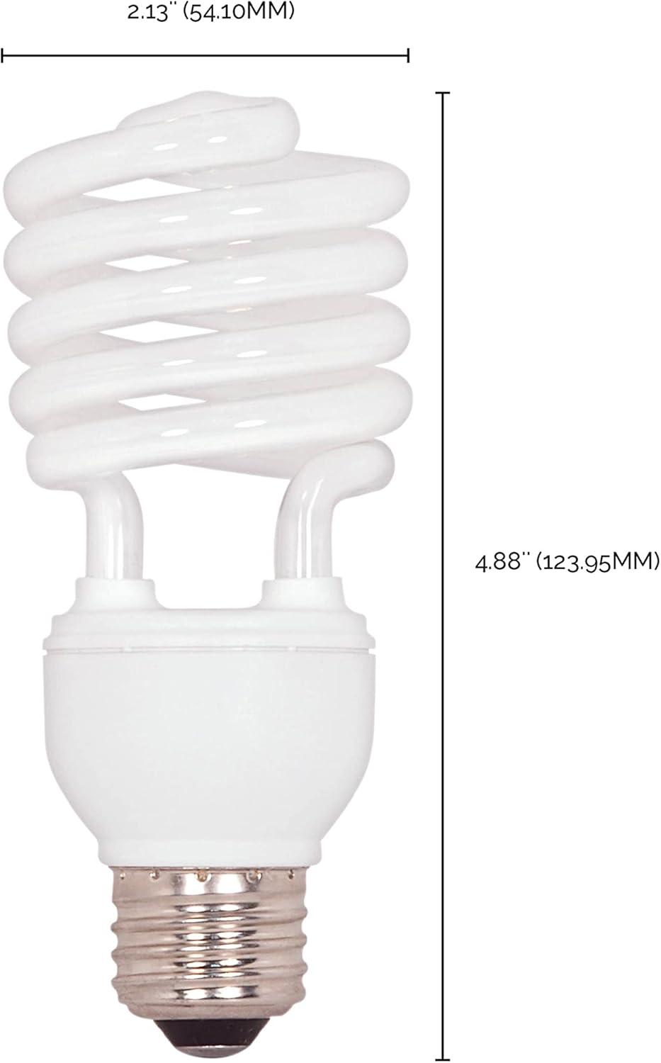 White Frosted T2 Mini Spiral Fluorescent Bulb, 23-Watt