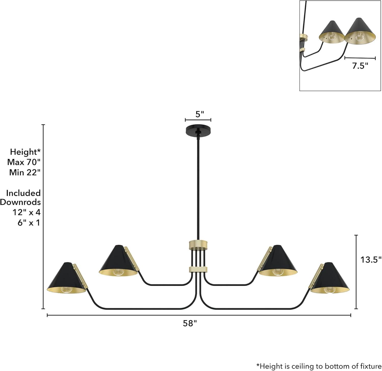 4-Light Grove Isle Chandelier - Hunter Fan