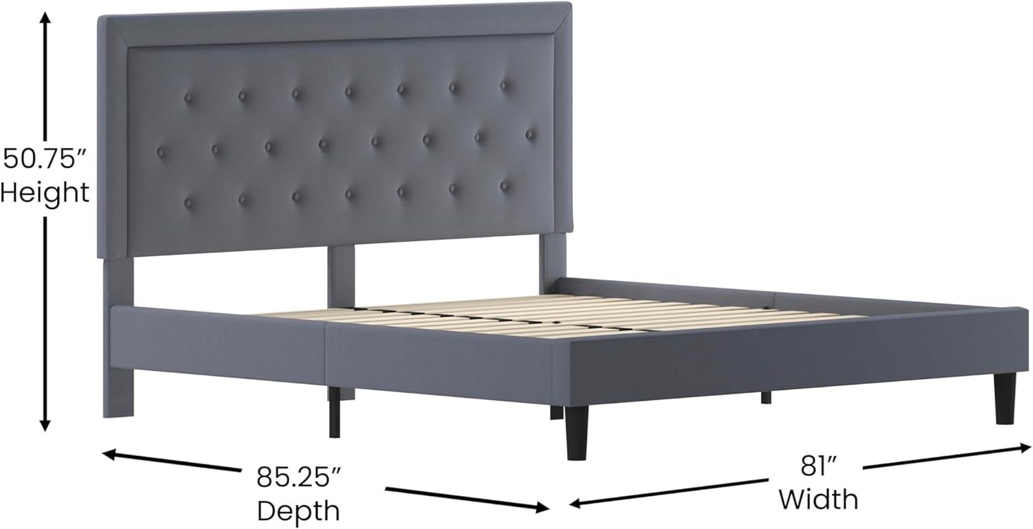 Flash Furniture Roxbury Panel Tufted Upholstered Platform Bed