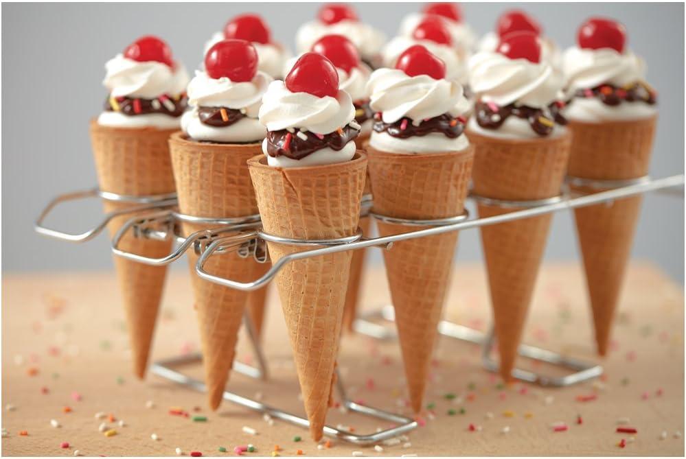 Wilton Cupcake Cones Baking Rack, 12-Cavity Ice Cream Cone Cupcakes Holder