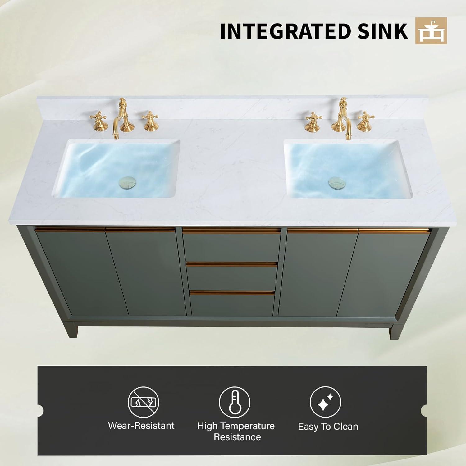 72 Double Bathroom Vanity with Top