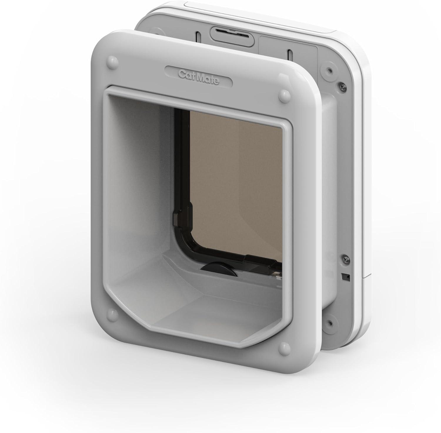 Cat Mate Microchip and I.D. Disc Door for Entry Control of Cats and Other Small Pets - White