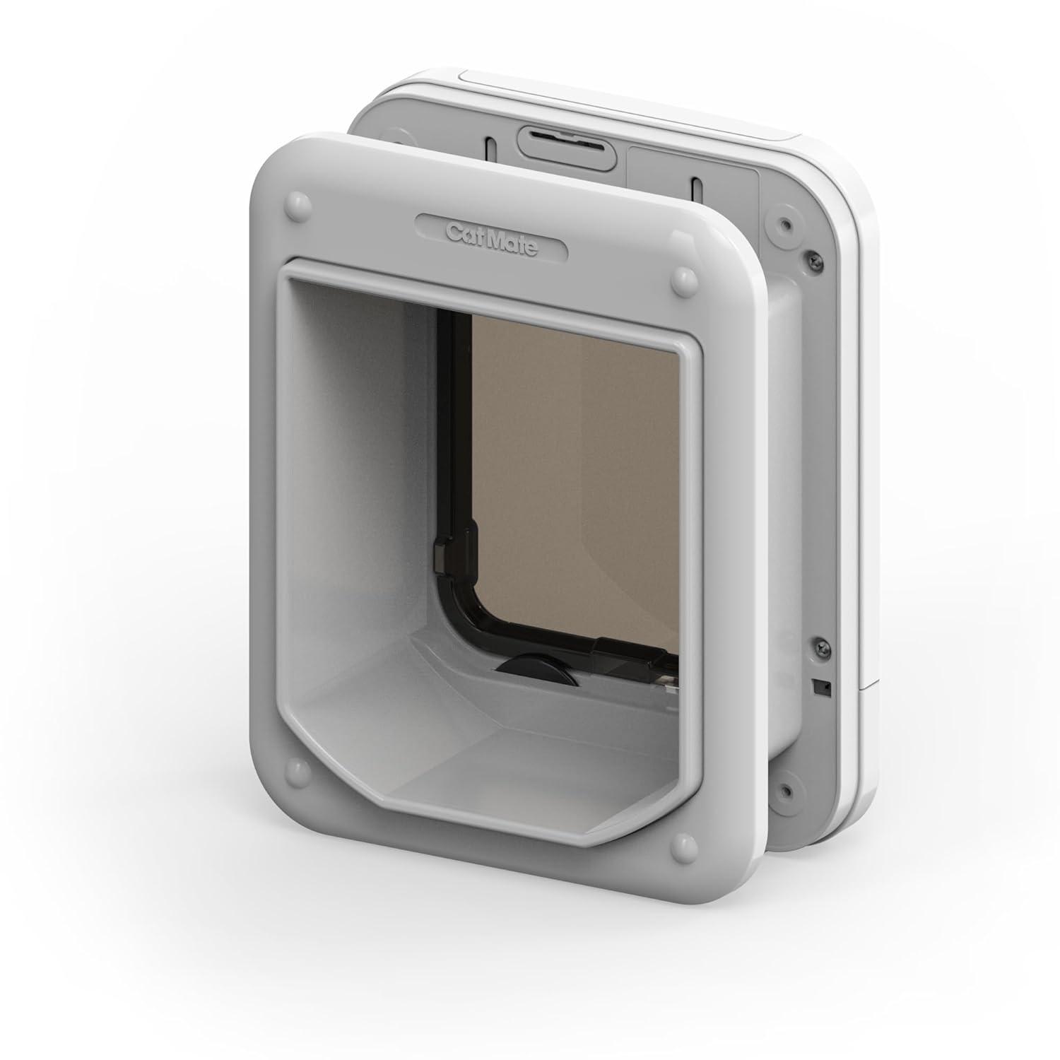 Cat Mate Microchip and I.D. Disc Door for Entry Control of Cats and Other Small Pets - White