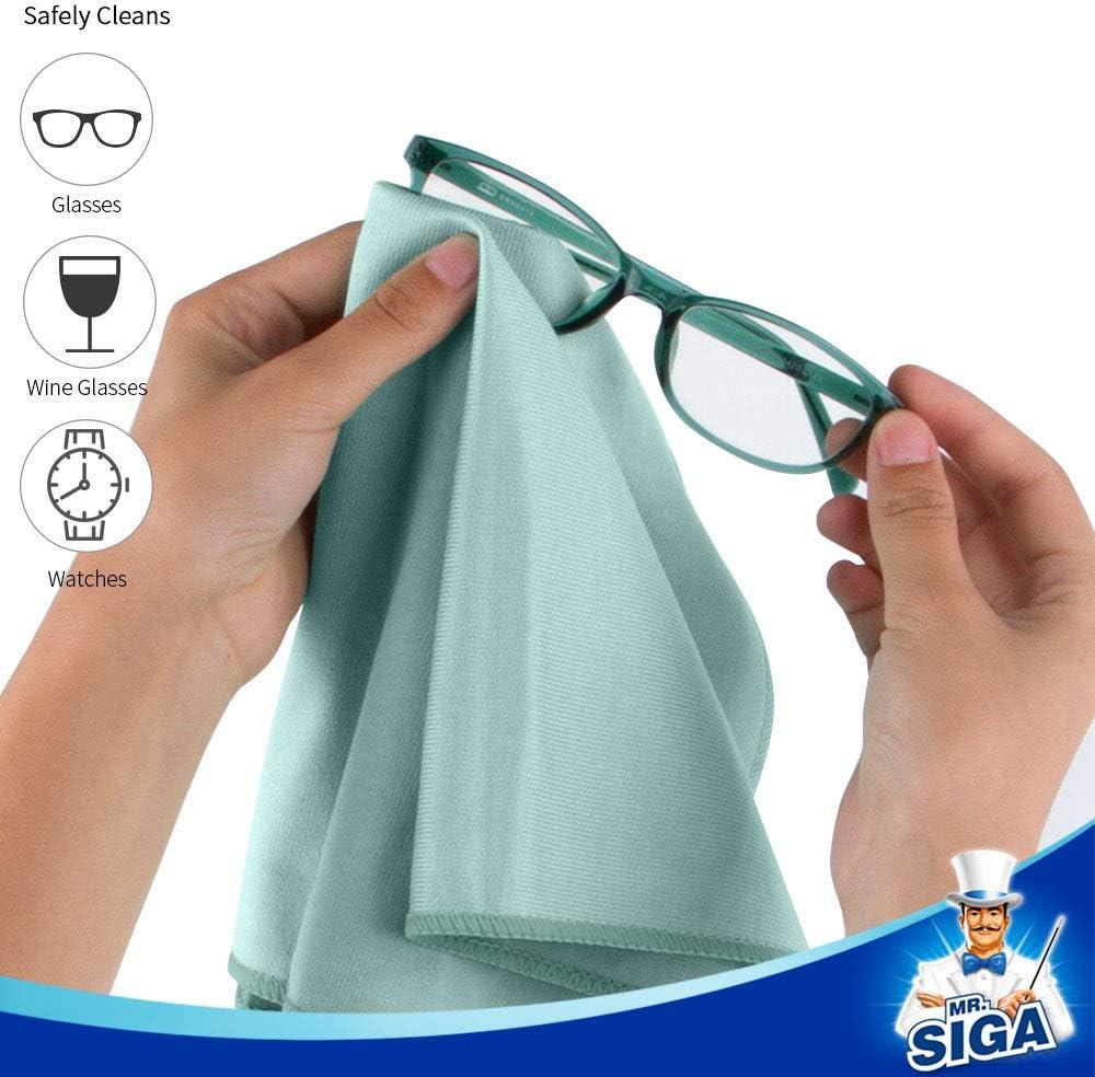 MR.Siga Ultra Fine Microfiber Cloths for Home, Car, and Glass,Pack of 6, 35 x 40 cm 13.7" x 15.7"