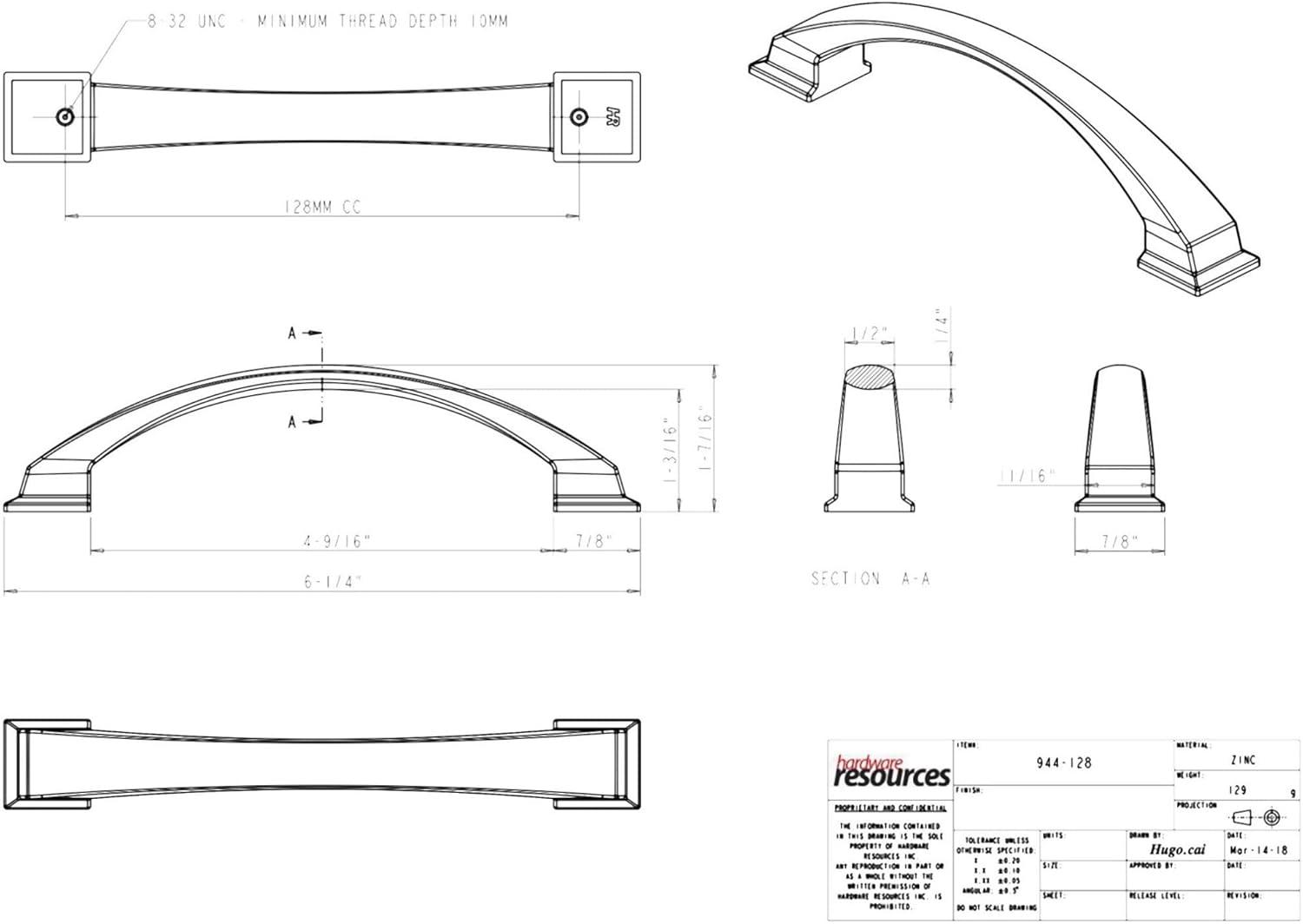 Roman 5" Center to Center Arch Pull