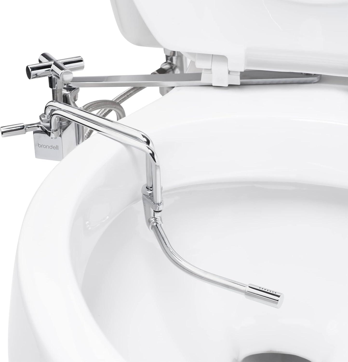 Chrome Side-Mounted Adjustable Spray Bidet Attachment