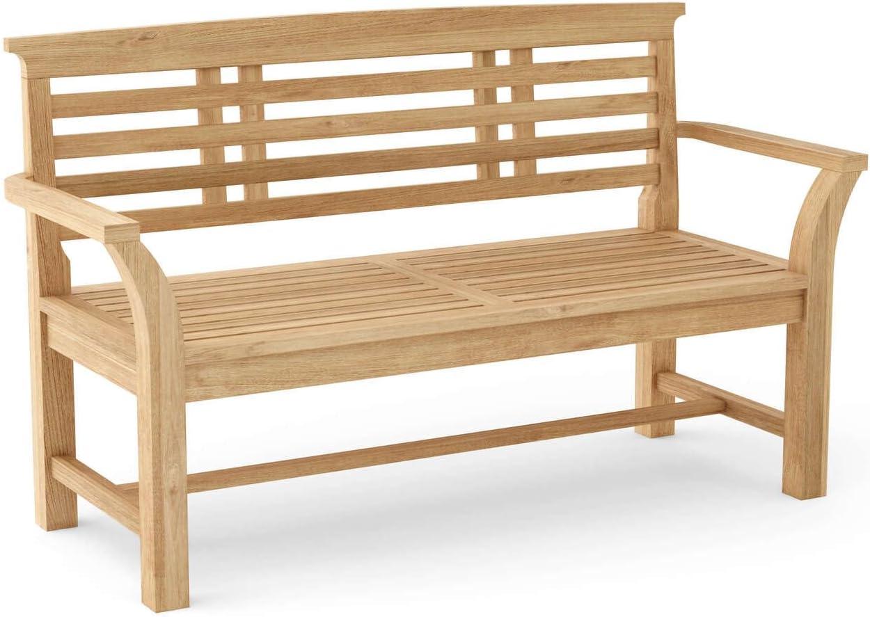 Sakura Natural Teak 2-Seater Outdoor Bench