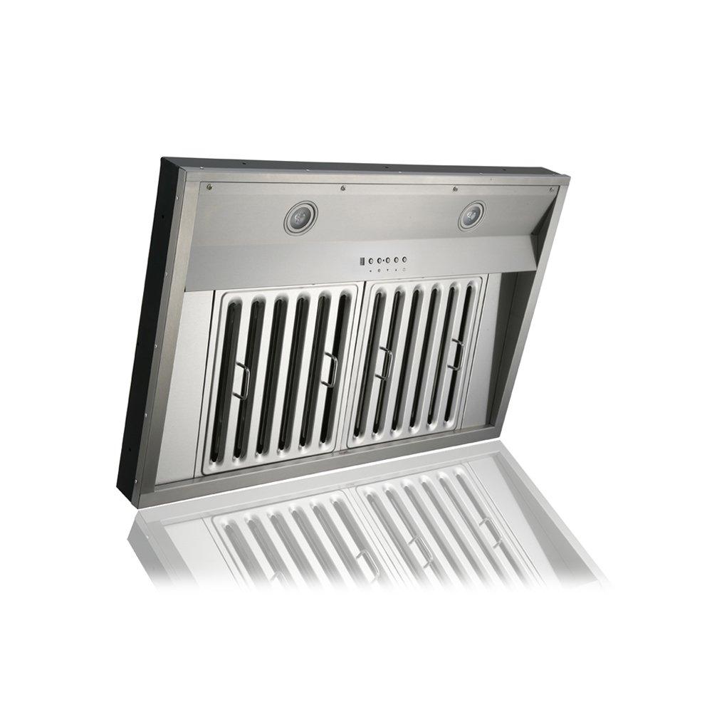 Kobe Range Hoods 36" Stainless Steel 1100 CFM Ducted (Vented) Insert Range Hood with Baffle Filter