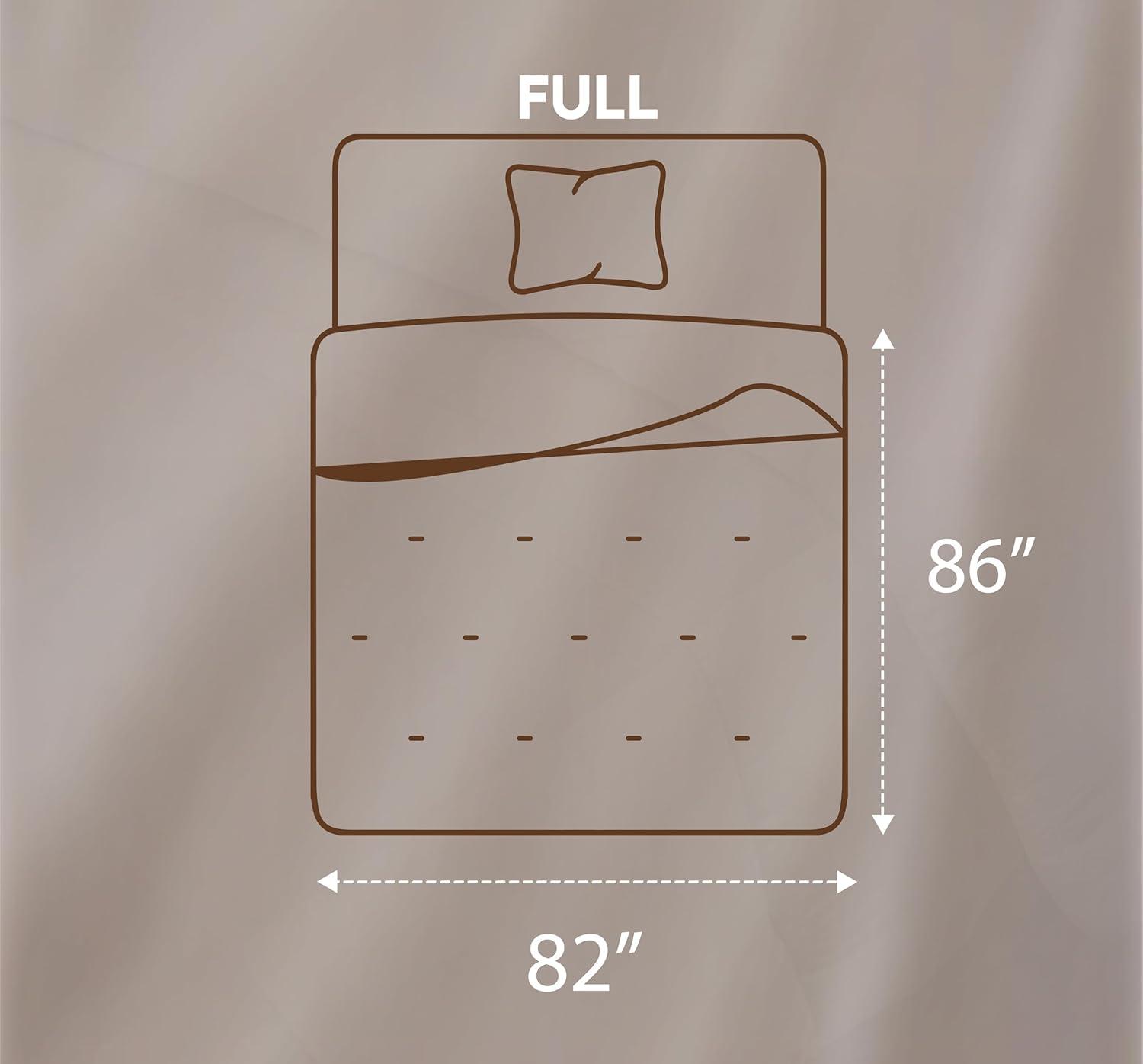 Comforter Full White All Season Down Alternative, Cooling Quilted Duvet Insert, Bed Comforter with Corner Tabs, Washable Hypoallergenic Reversible Quilt