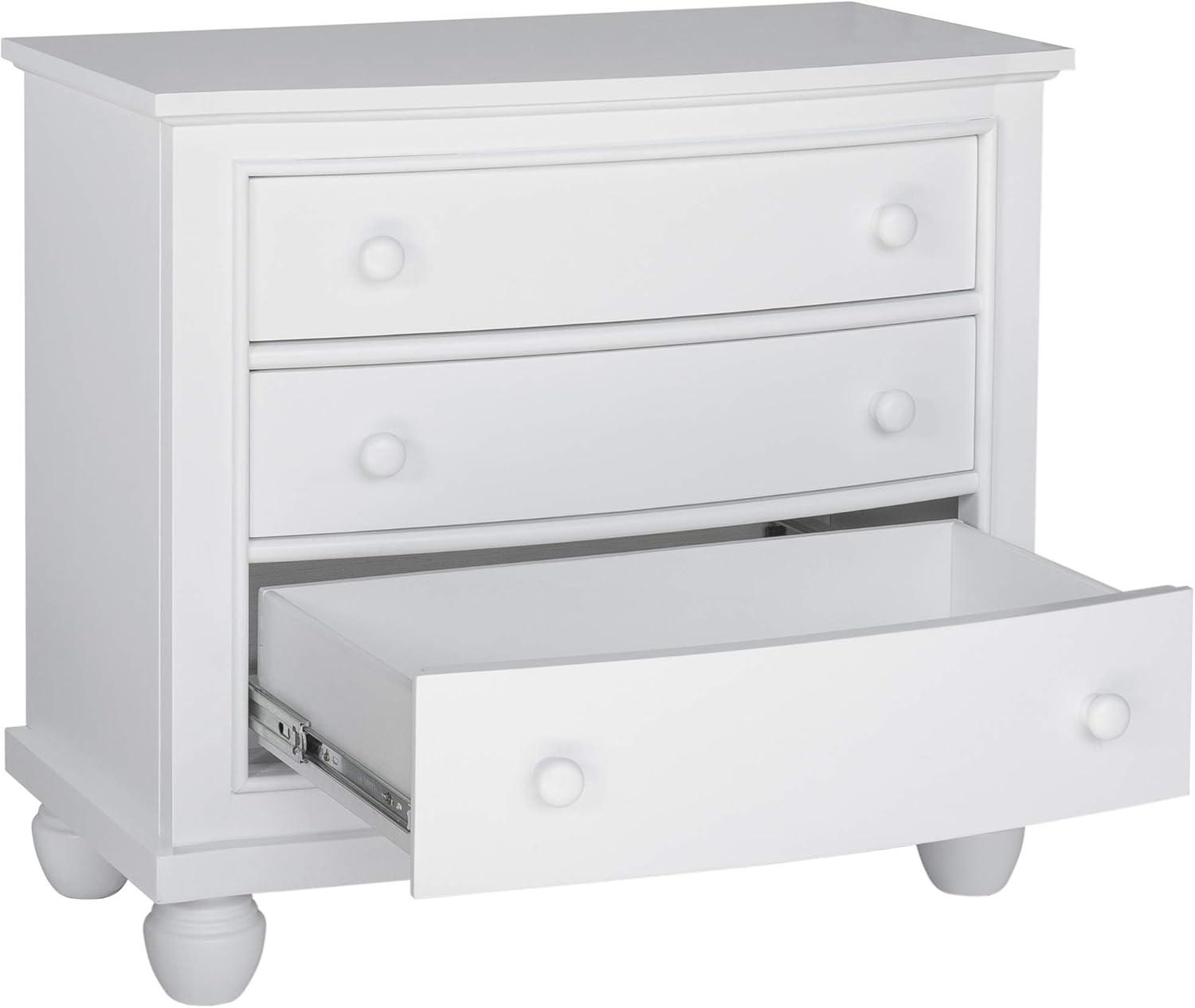 Sunset Trading 3-Drawer Shutter Coastal Wood Nightstand in White