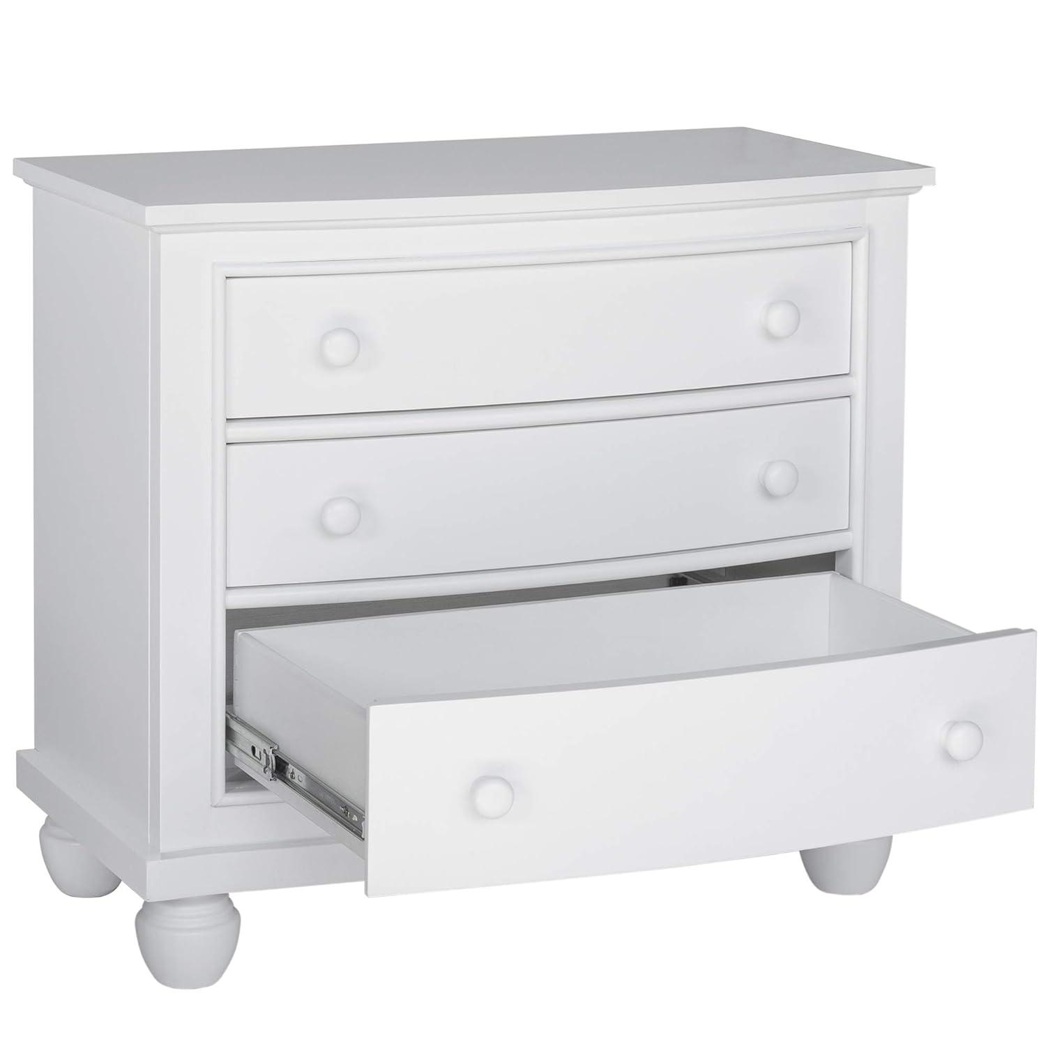 Sunset Trading 3-Drawer Shutter Coastal Wood Nightstand in White